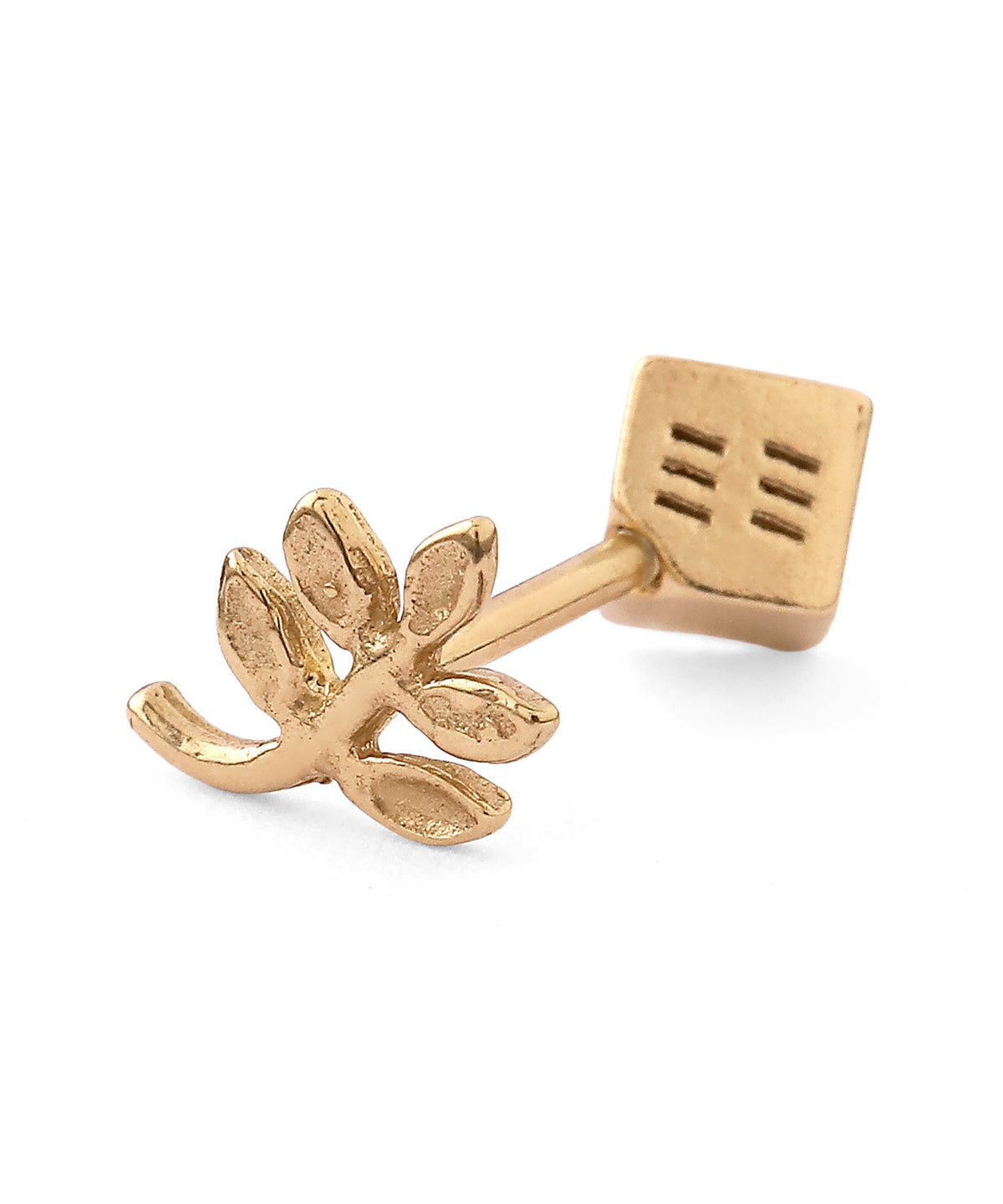Leaf Screw Back Earrings [925 Silver]