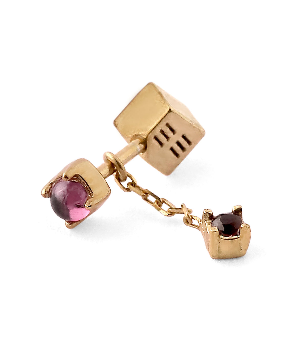 Gemstone 2-Way Screw Back Earrings [925 Silver]