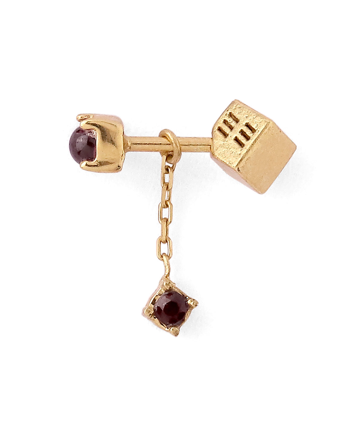 Gemstone 2-Way Screw Back Earrings [925 Silver]