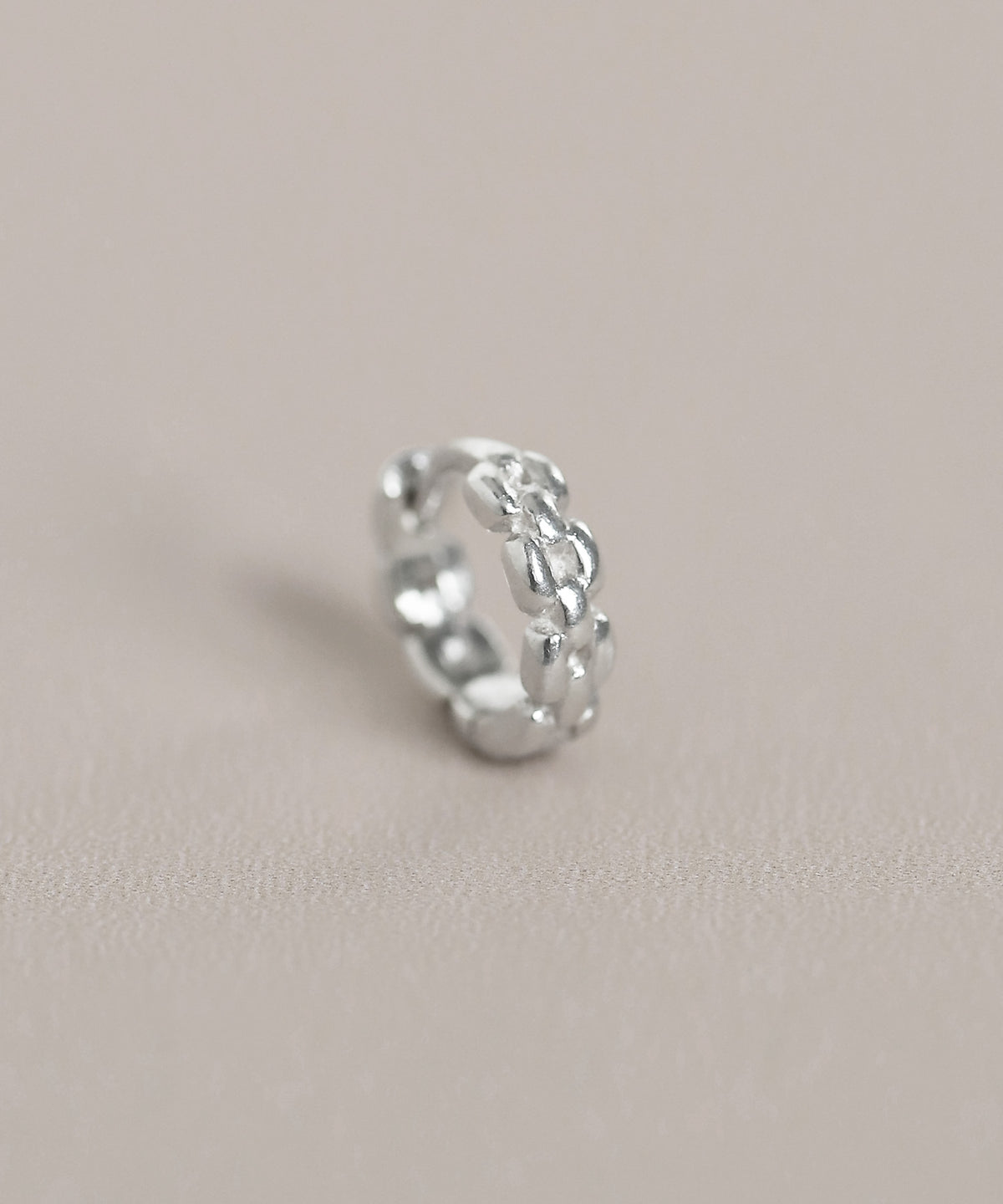 Chain Hoop Earrings [925 Silver]