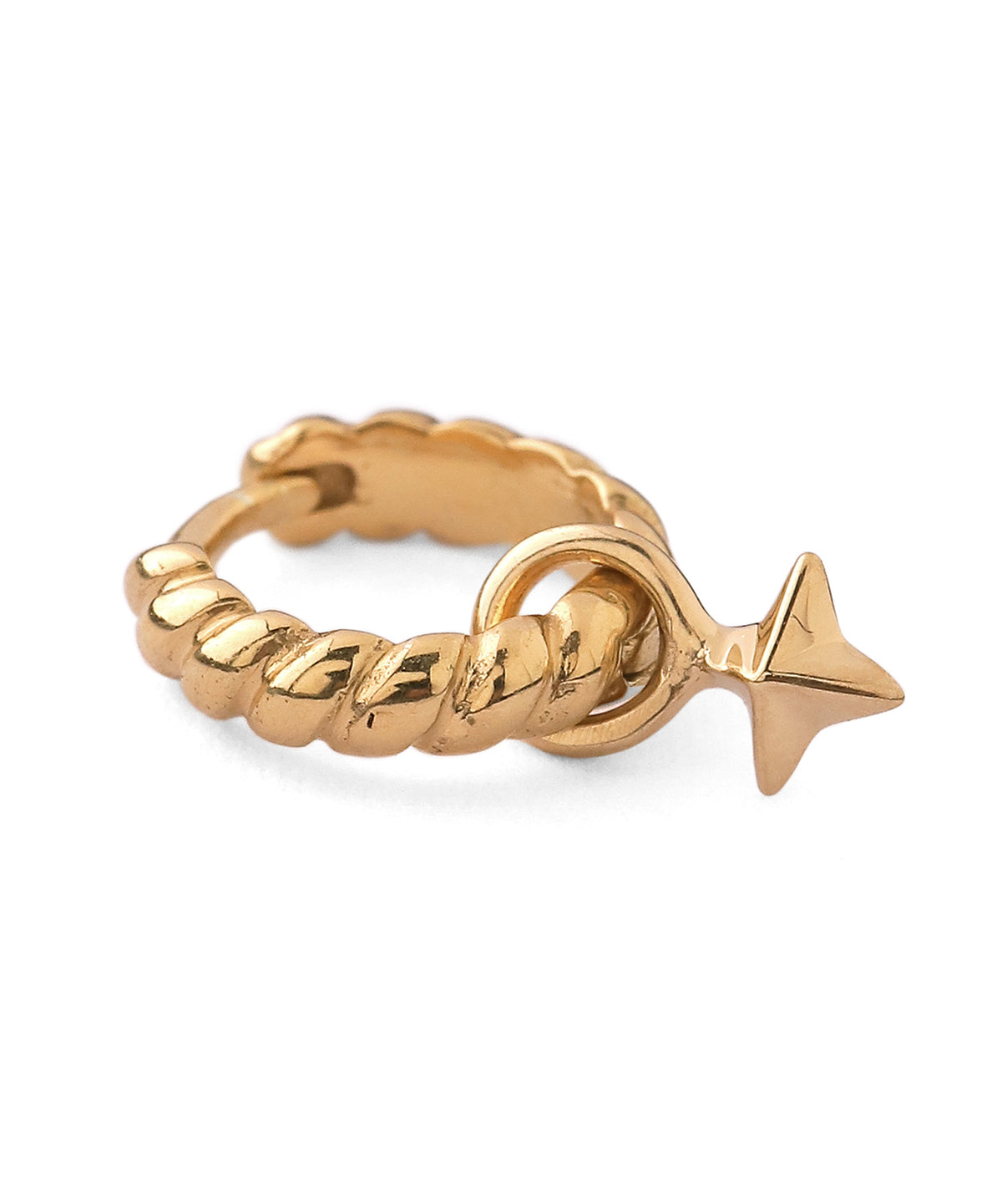Star 2-Way Hoop Earrings [925 Silver]