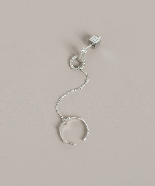 Chain Ear Cuff Earrings [925 Silver]