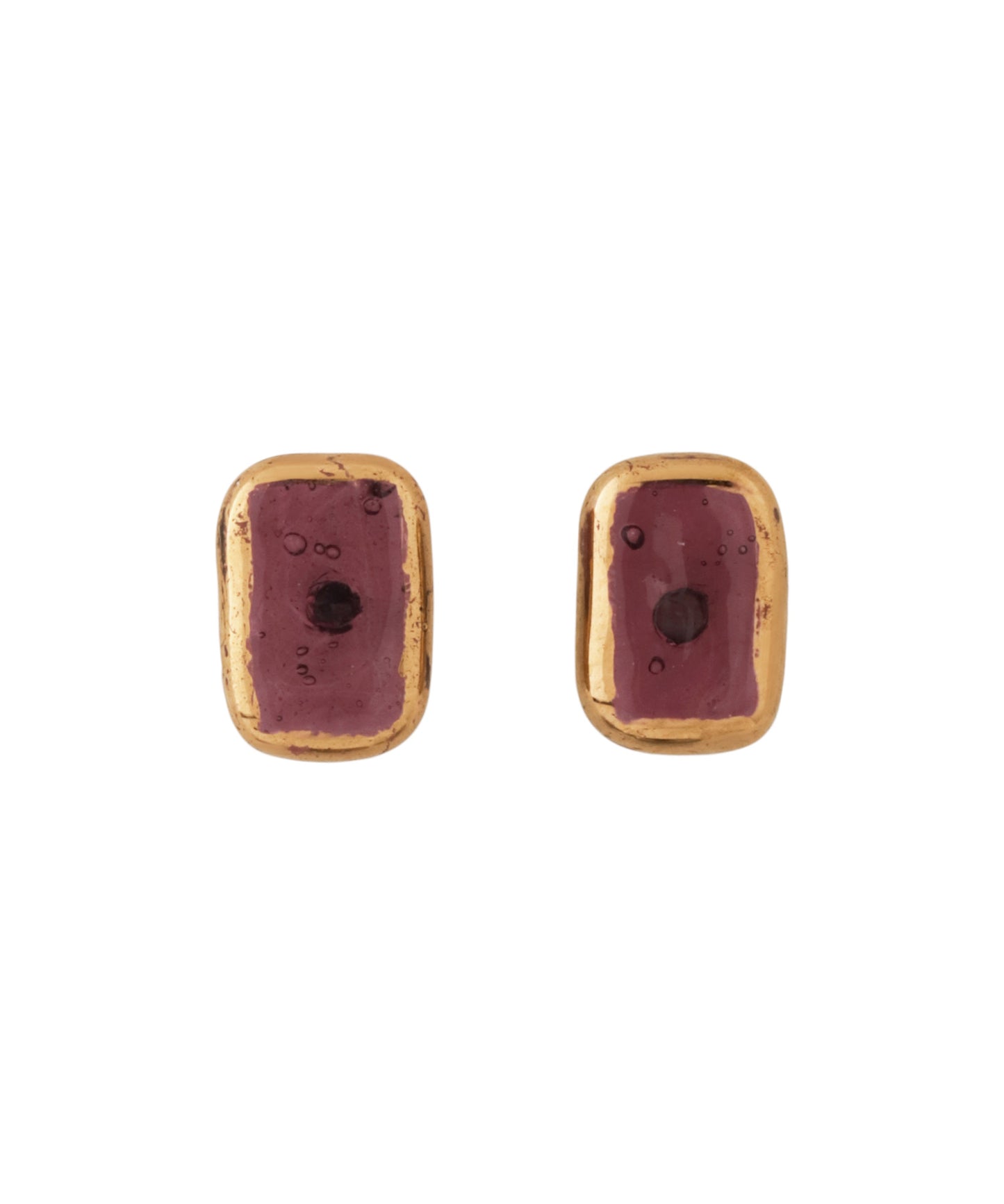 Glass Square Earrings