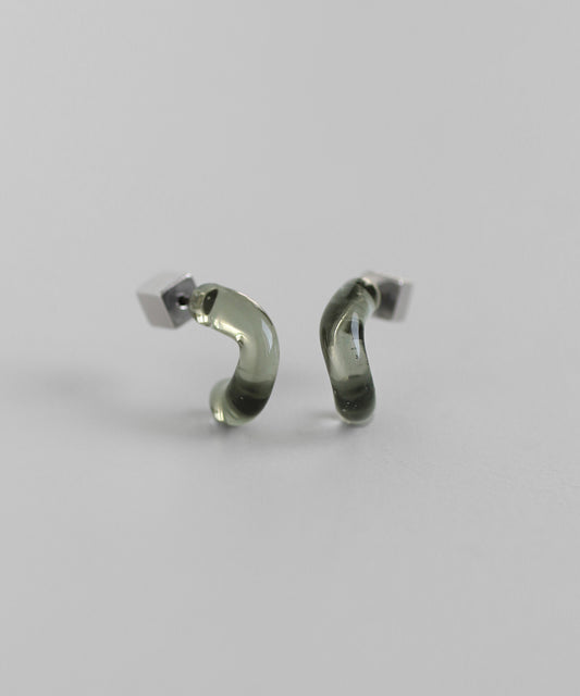 Glass Hoop Earrings
