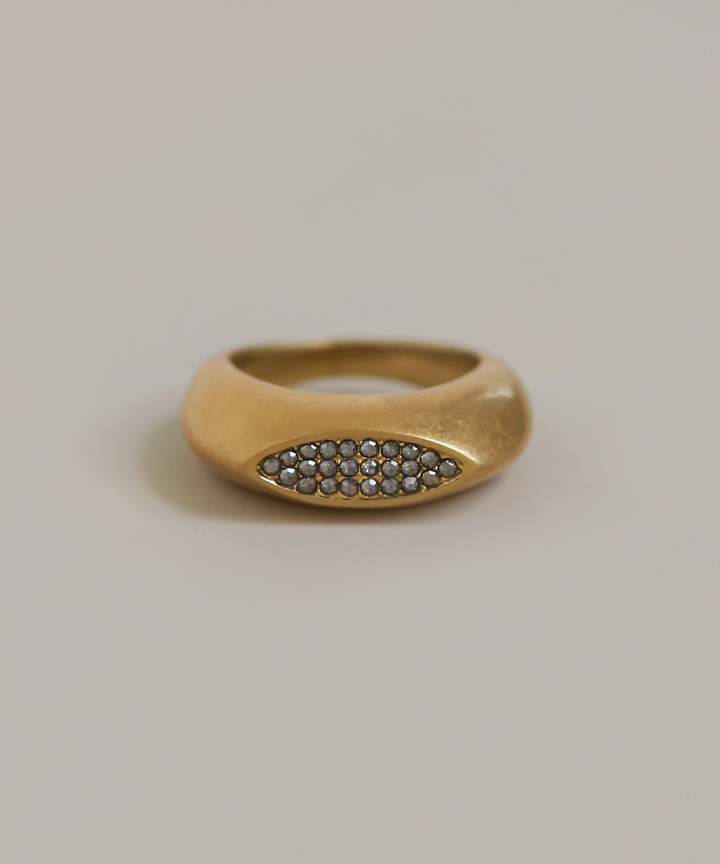 Chunky Gemstone Ring [Stainless Steel]