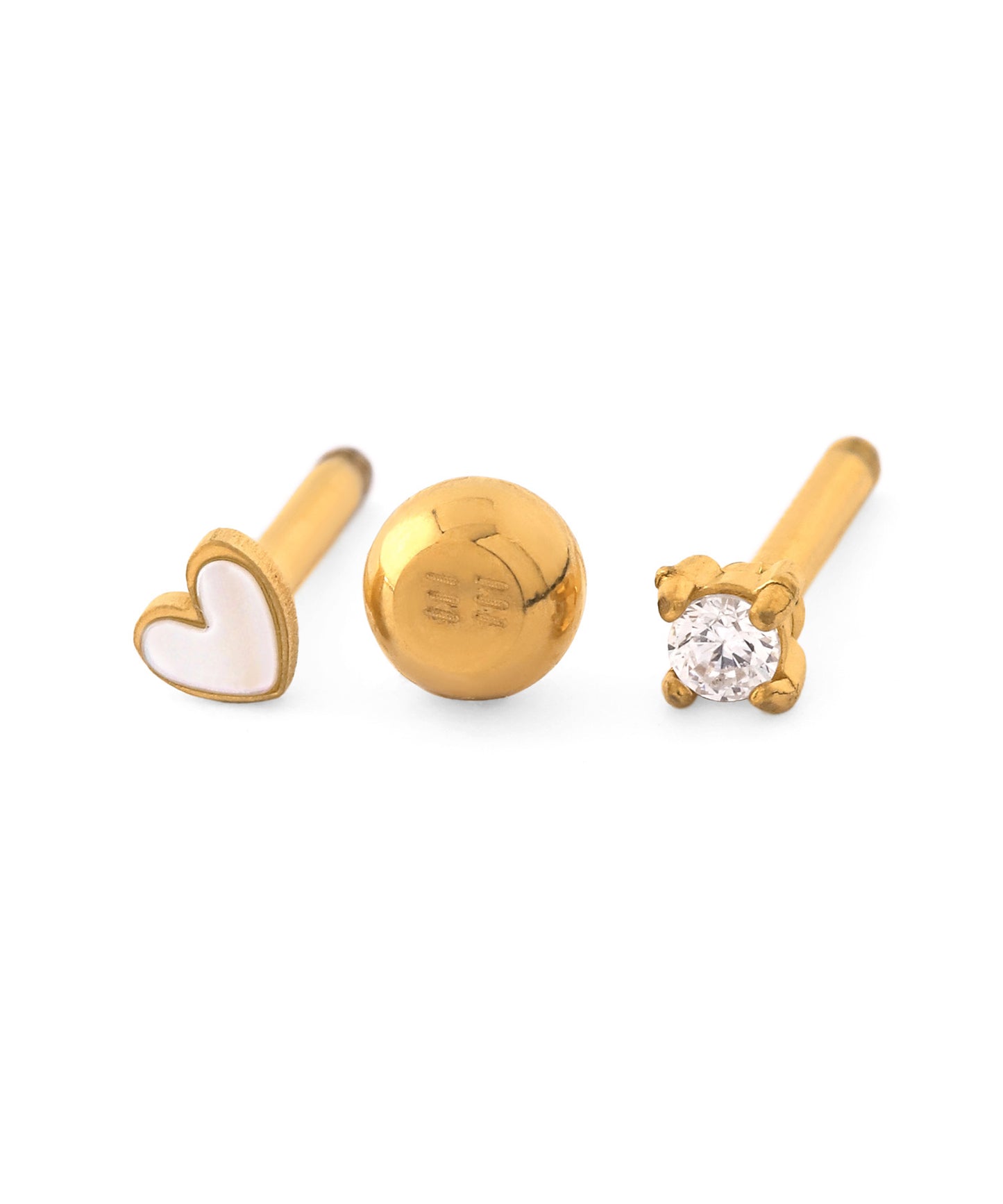 Heart & Bijou Cartilage Earrings [Stainless Steel]