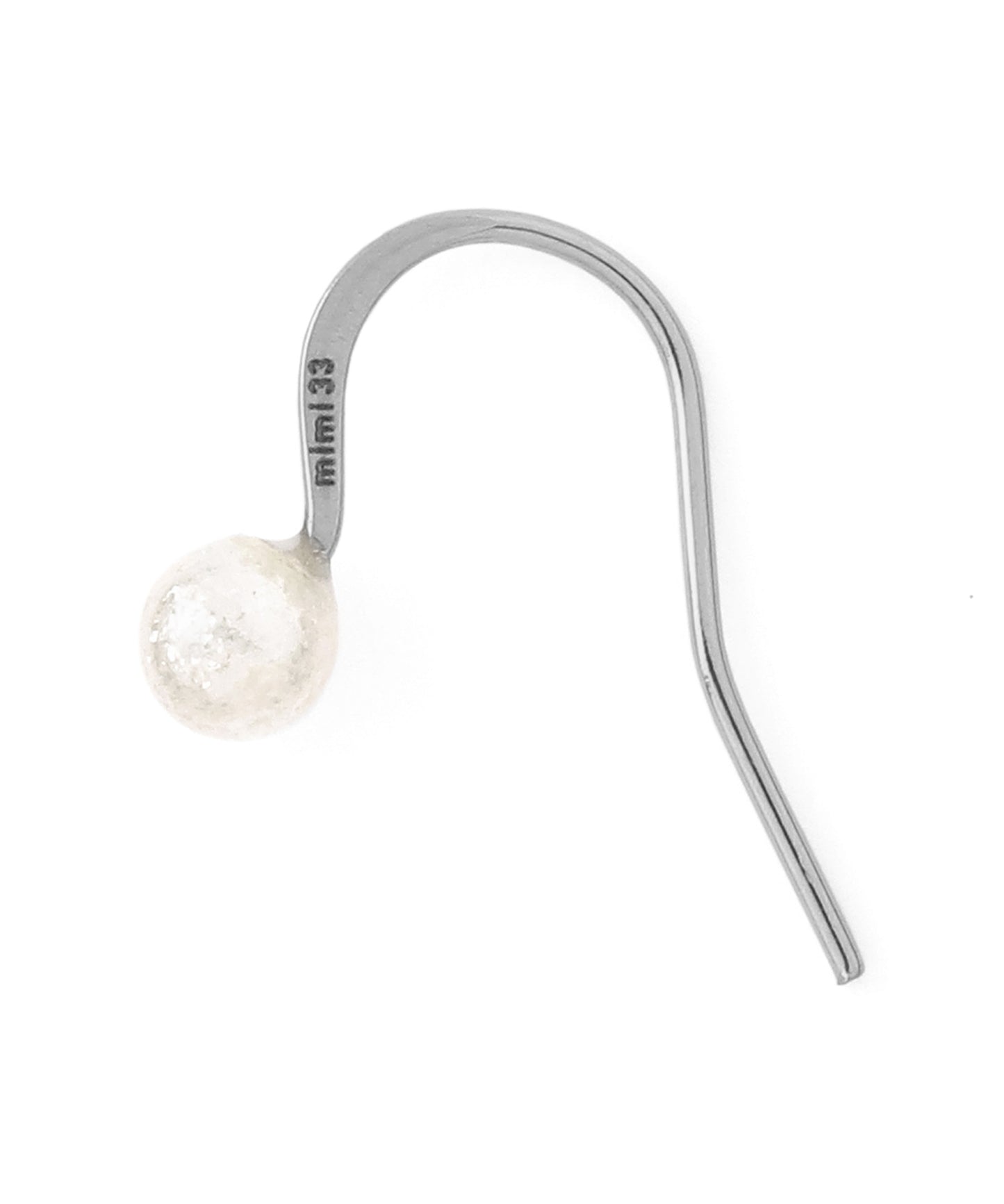 Shiny Pearl Hook Earrings [Stainless Steel]