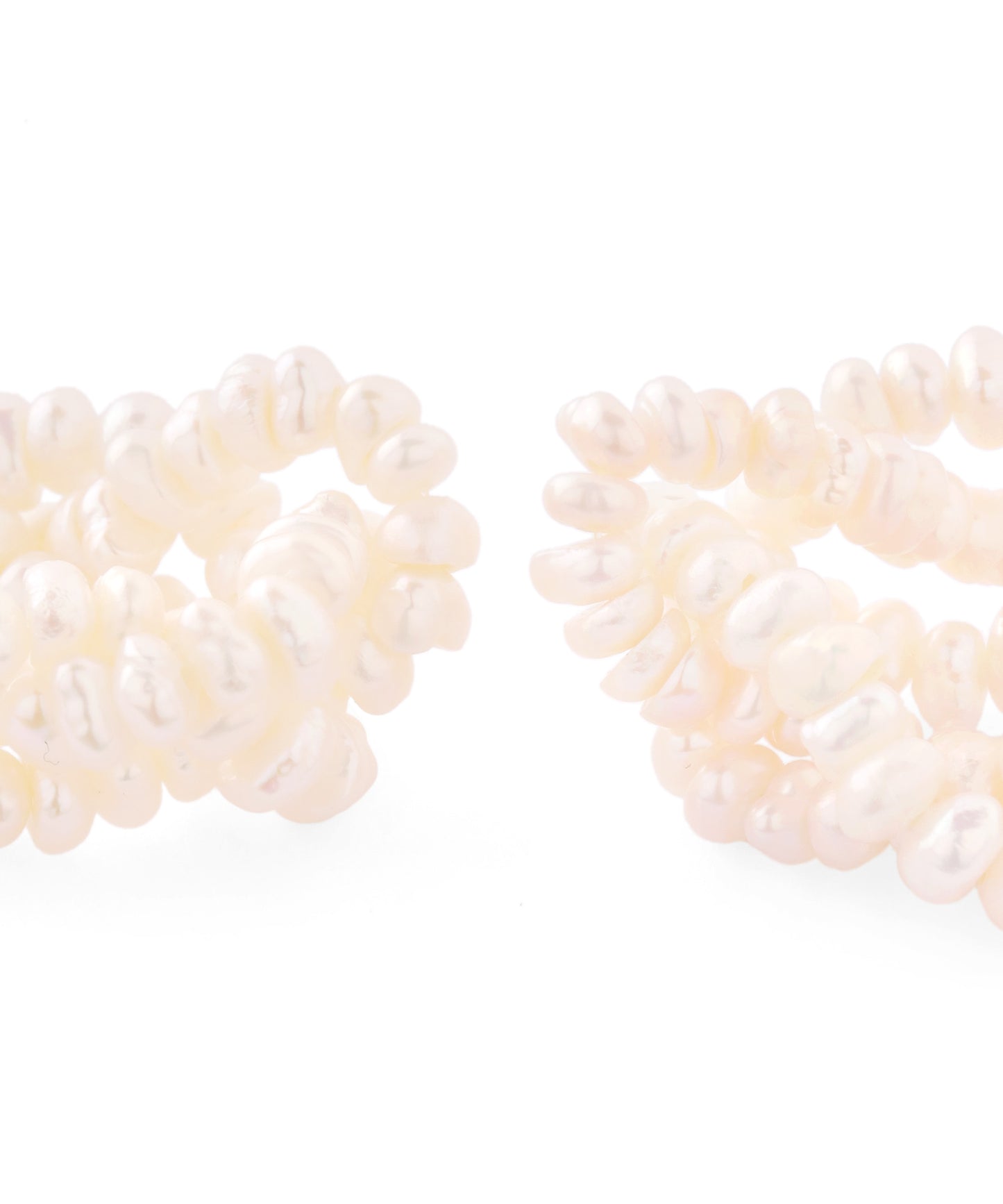 Freshwater Pearl Hoop Earrings [Stainless Steel]