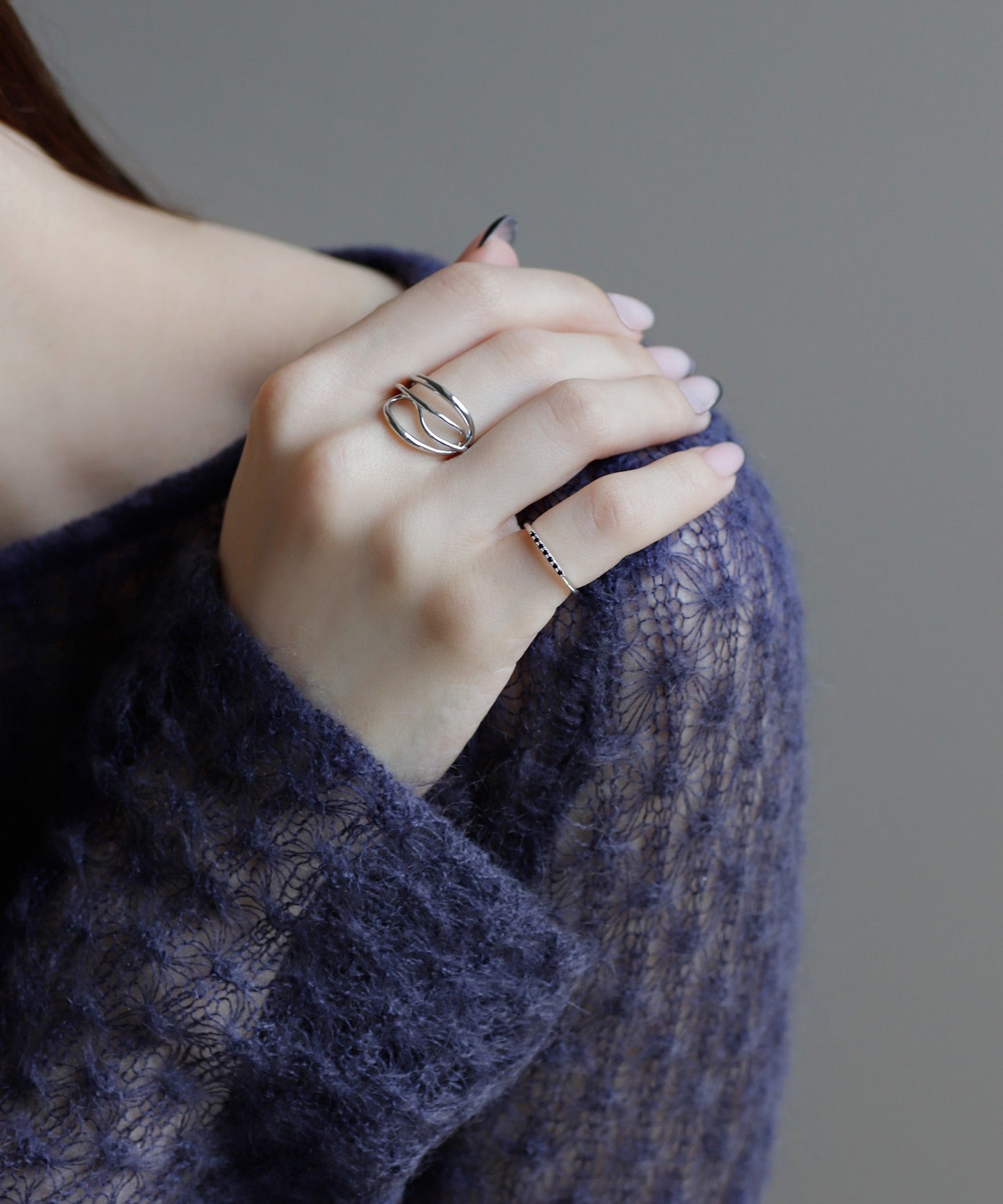 Black Bijou Ring[925 Silver]