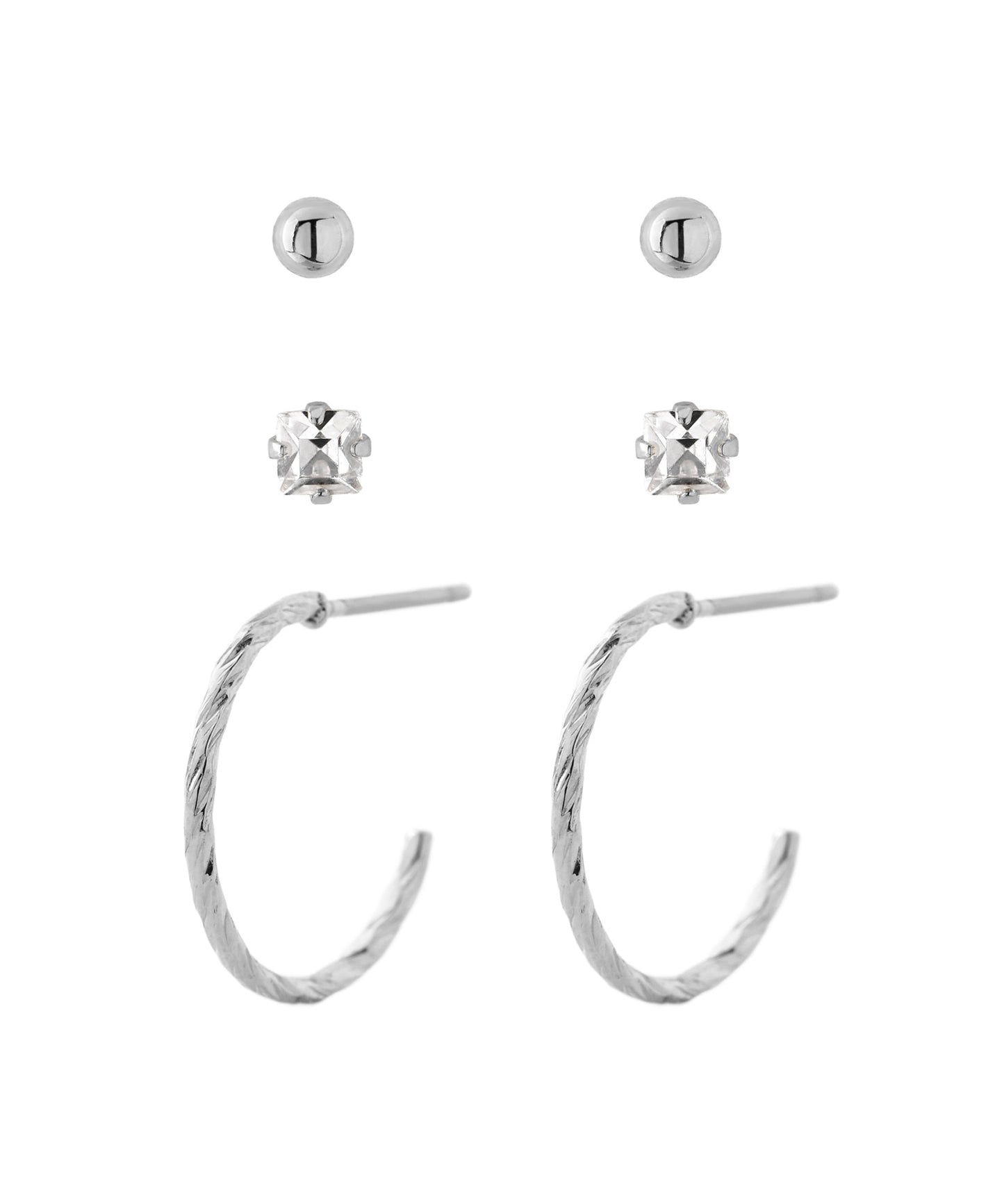 Hoop & Bijoux Earrings [A] [set of 3 pairs]