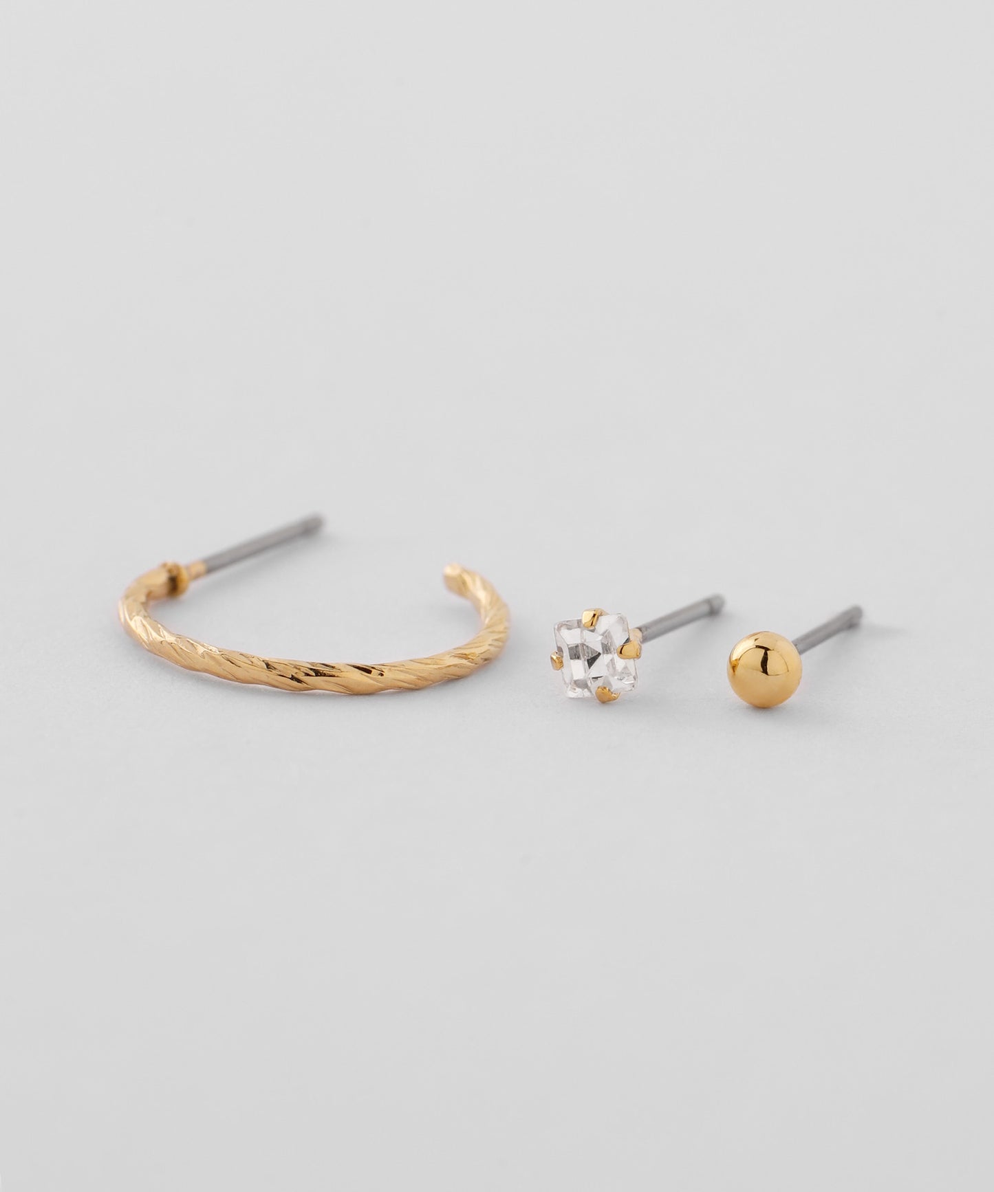 Hoop & Bijoux Earrings [A] [set of 3 pairs]