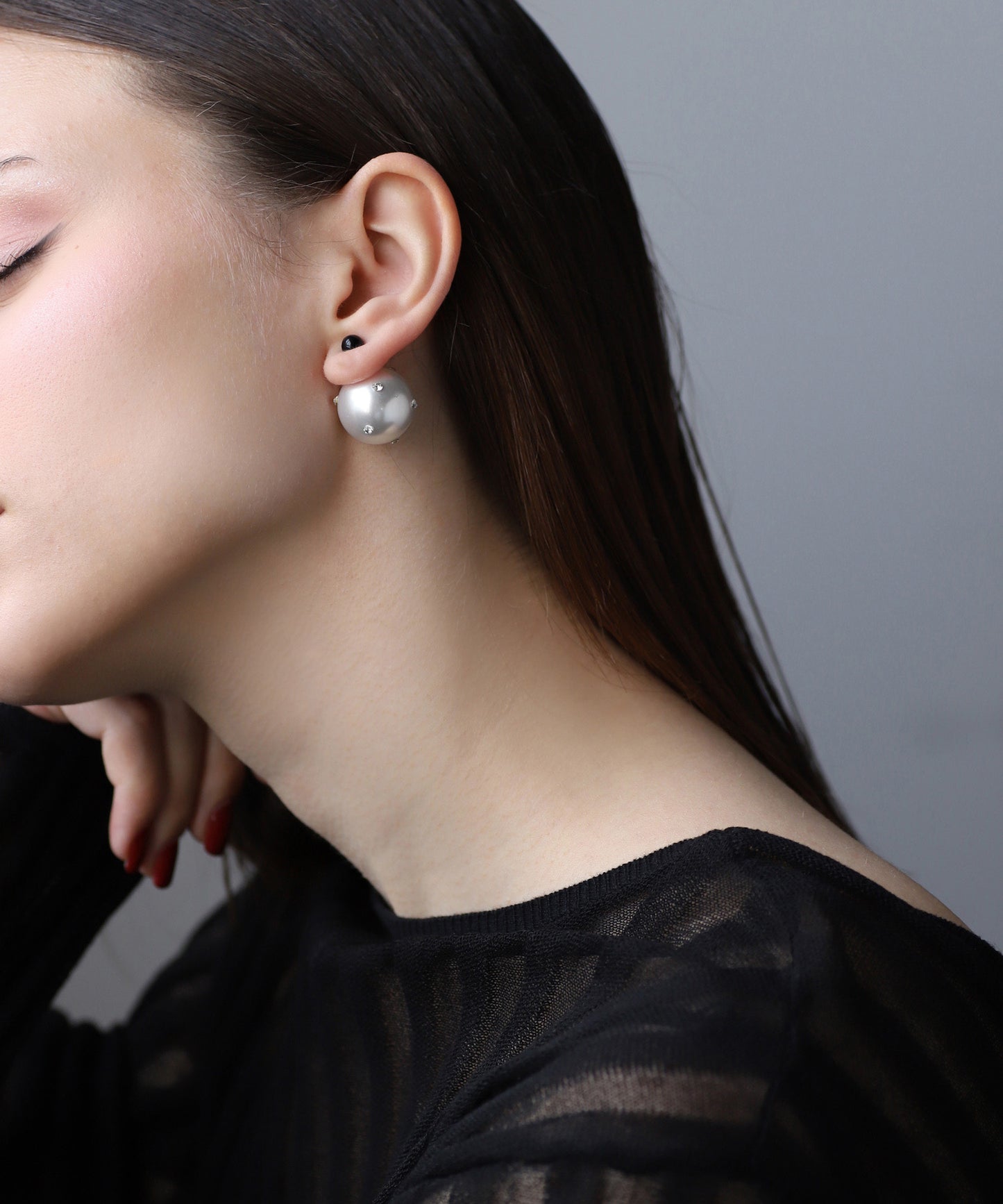 Bijou × Sphere Back Catch Earrings