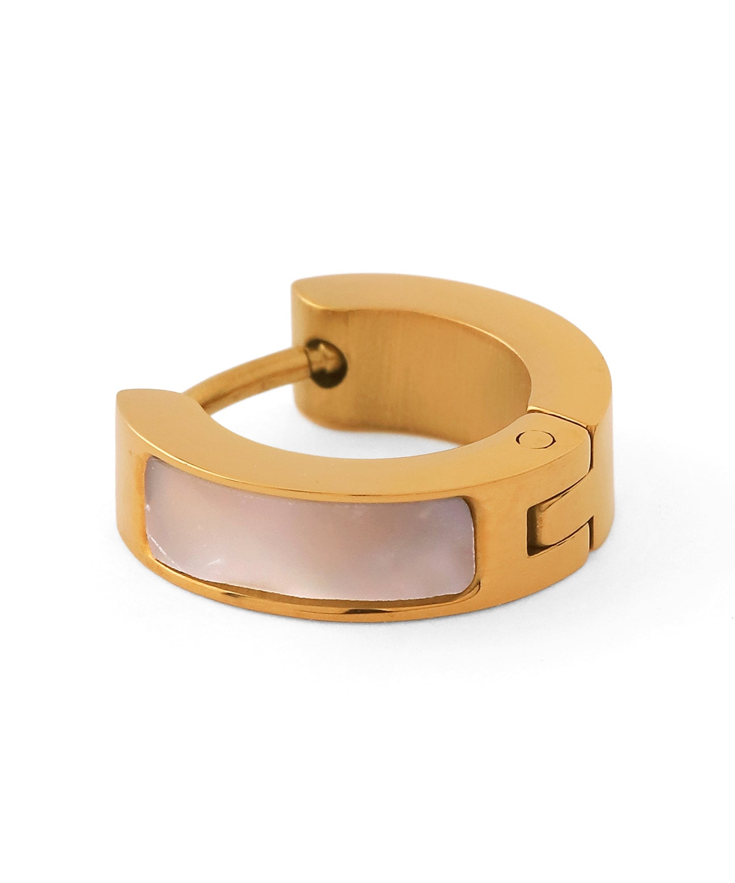Shell Hoop Earrings [Surgical Stainless Steel]