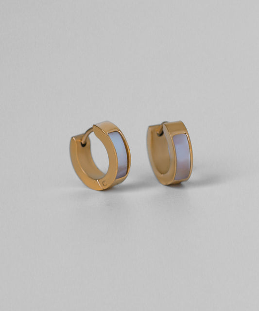 Shell Hoop Earrings [Surgical Stainless Steel]