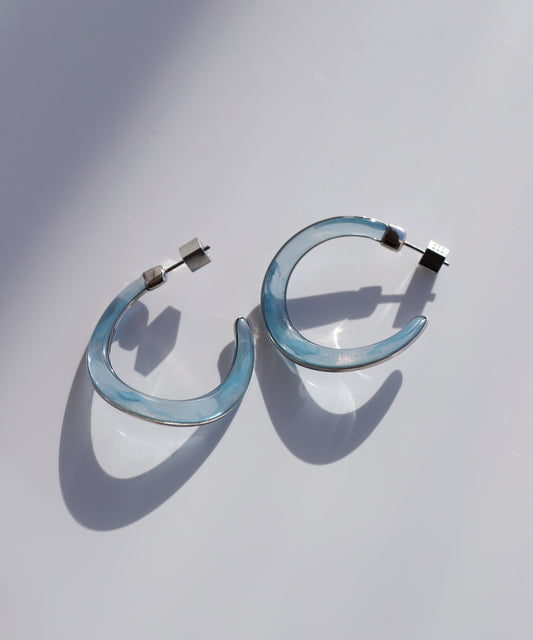 Clear Color Hoop Earrings[S][Basic]