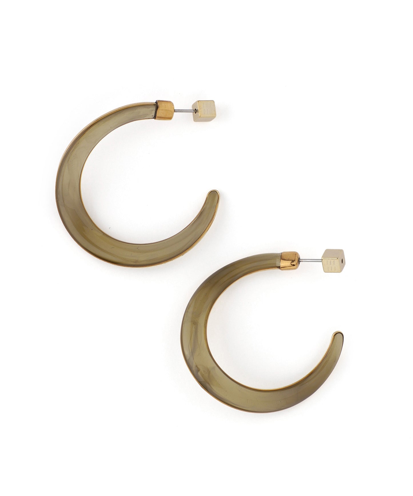 Clear Color Hoop Earrings[M][Basic]