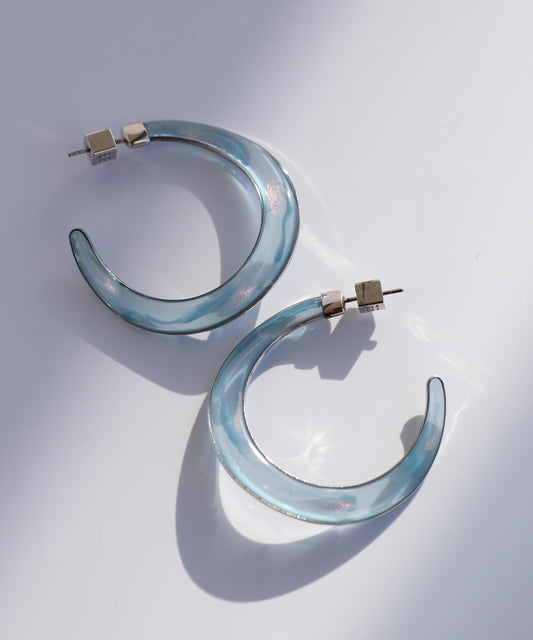 Clear Color Hoop Earrings[M][Basic]