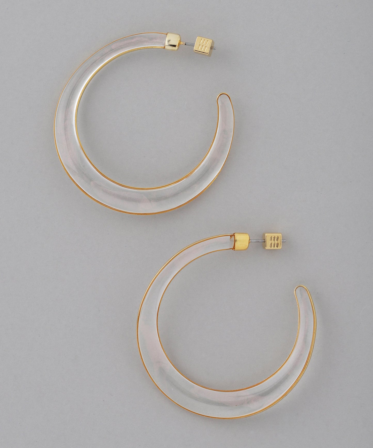 Clear Color Hoop Earrings[L][Basic]