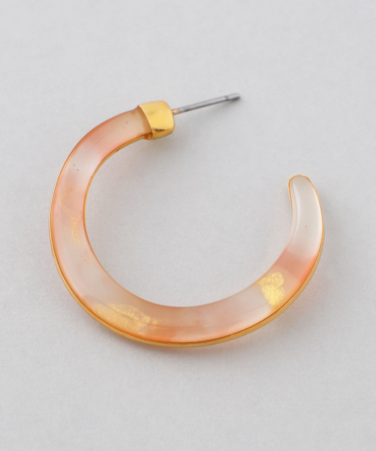 Clear Color Hoop Earrings [S] [Apricot]