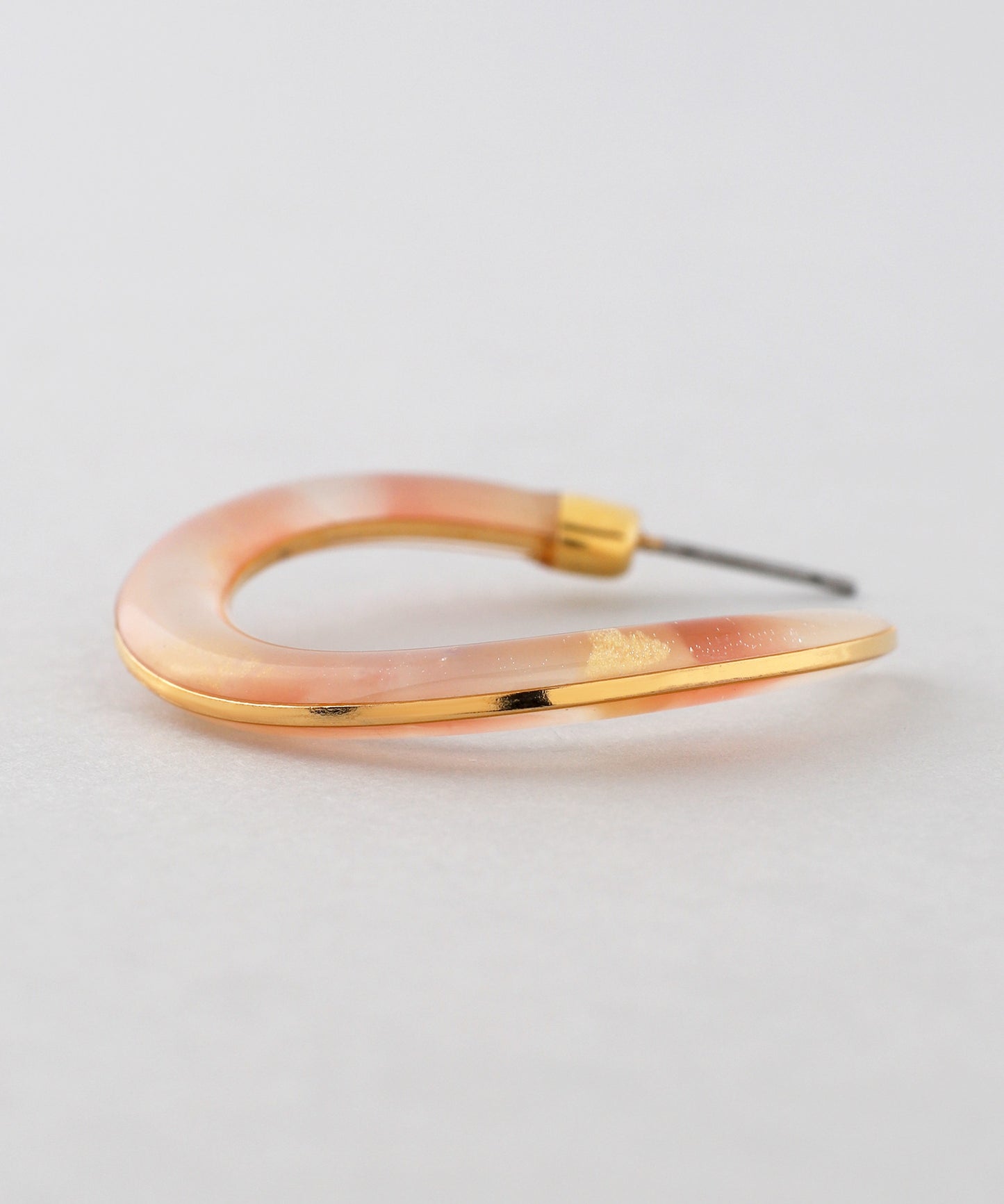 Clear Color Hoop Earrings [S] [Apricot]