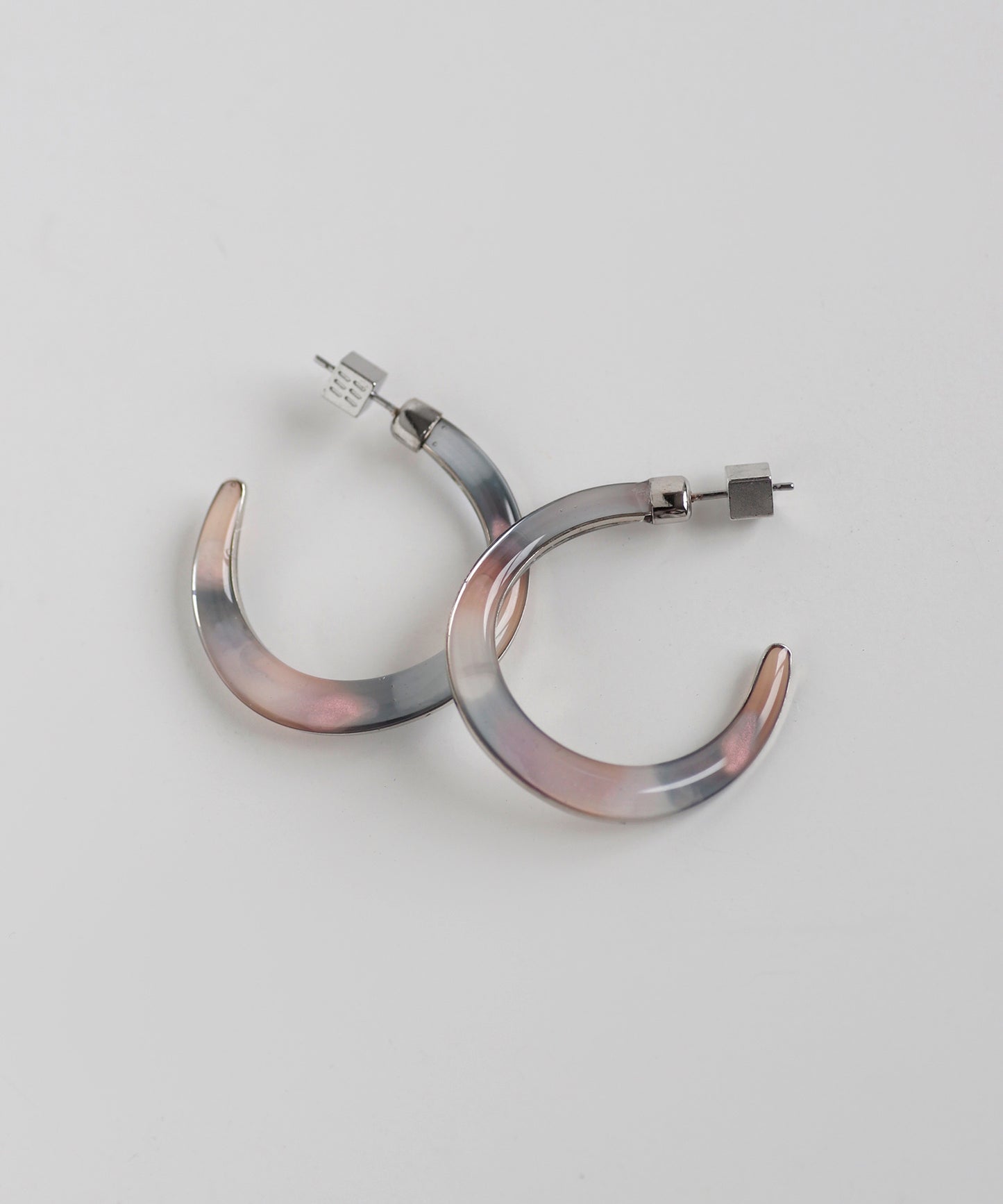 Clear Color Hoop Earrings [S] [Apricot]