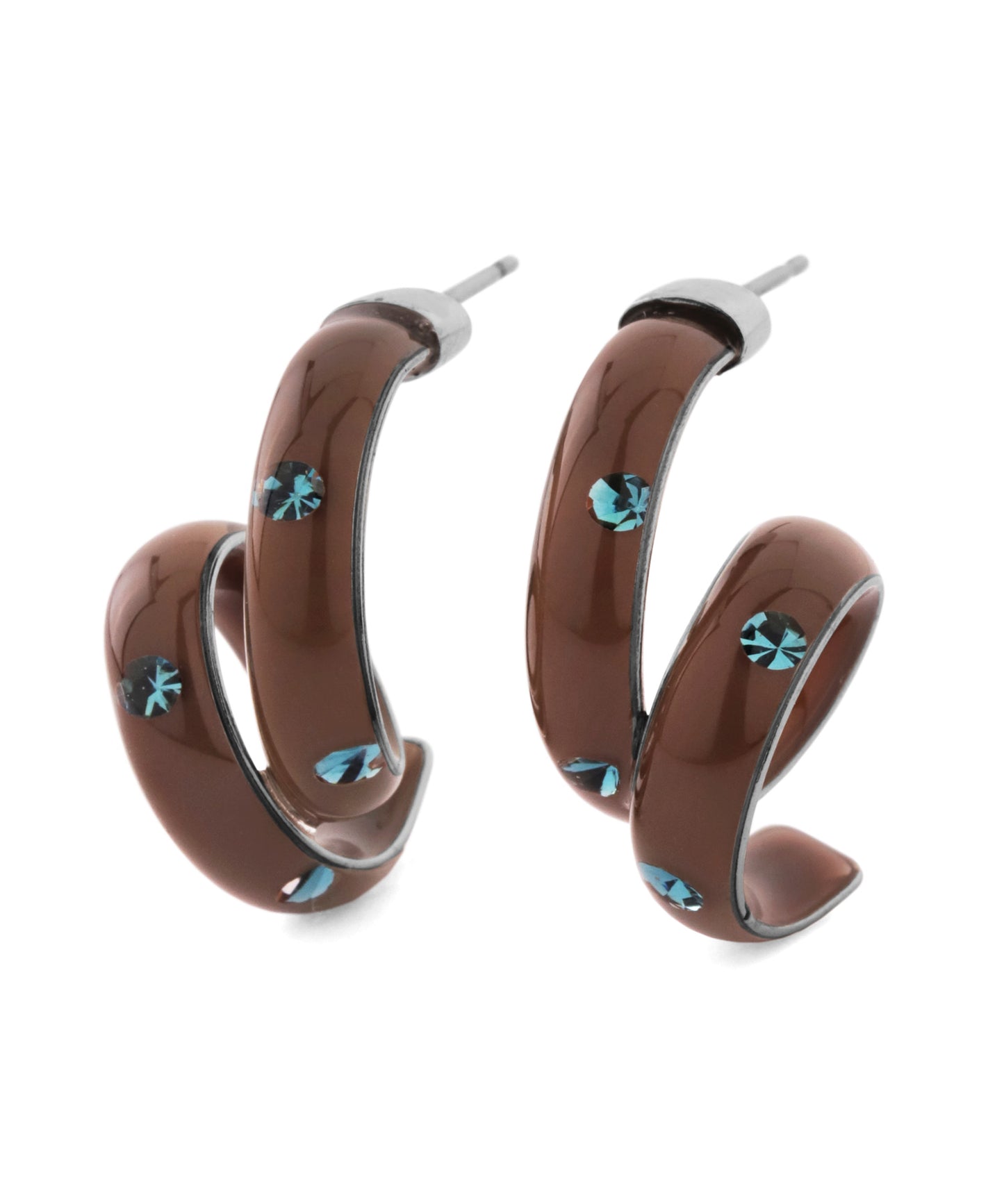 Color Bijou Loop Line Earrings