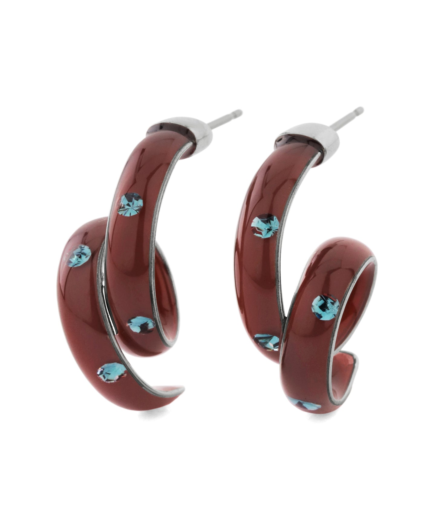 Color Bijou Loop Line Earrings