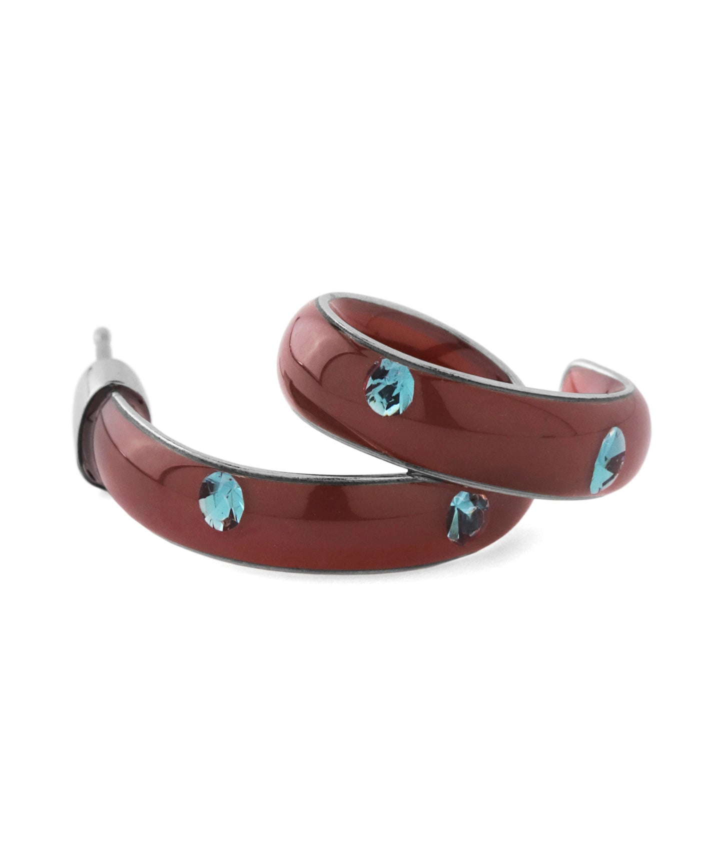 Color Bijou Loop Line Earrings