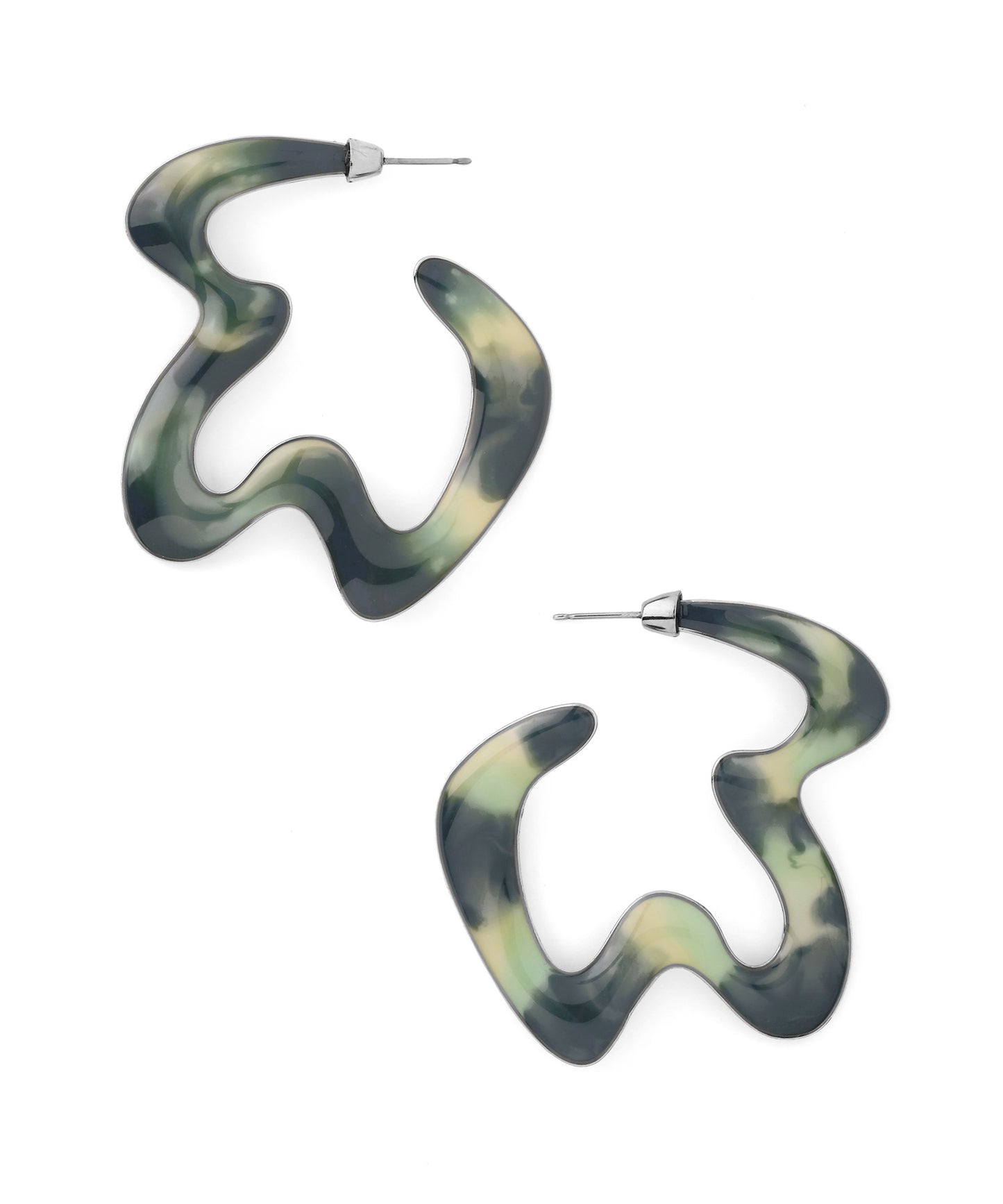 Marble Nuance Hoop Earrings
