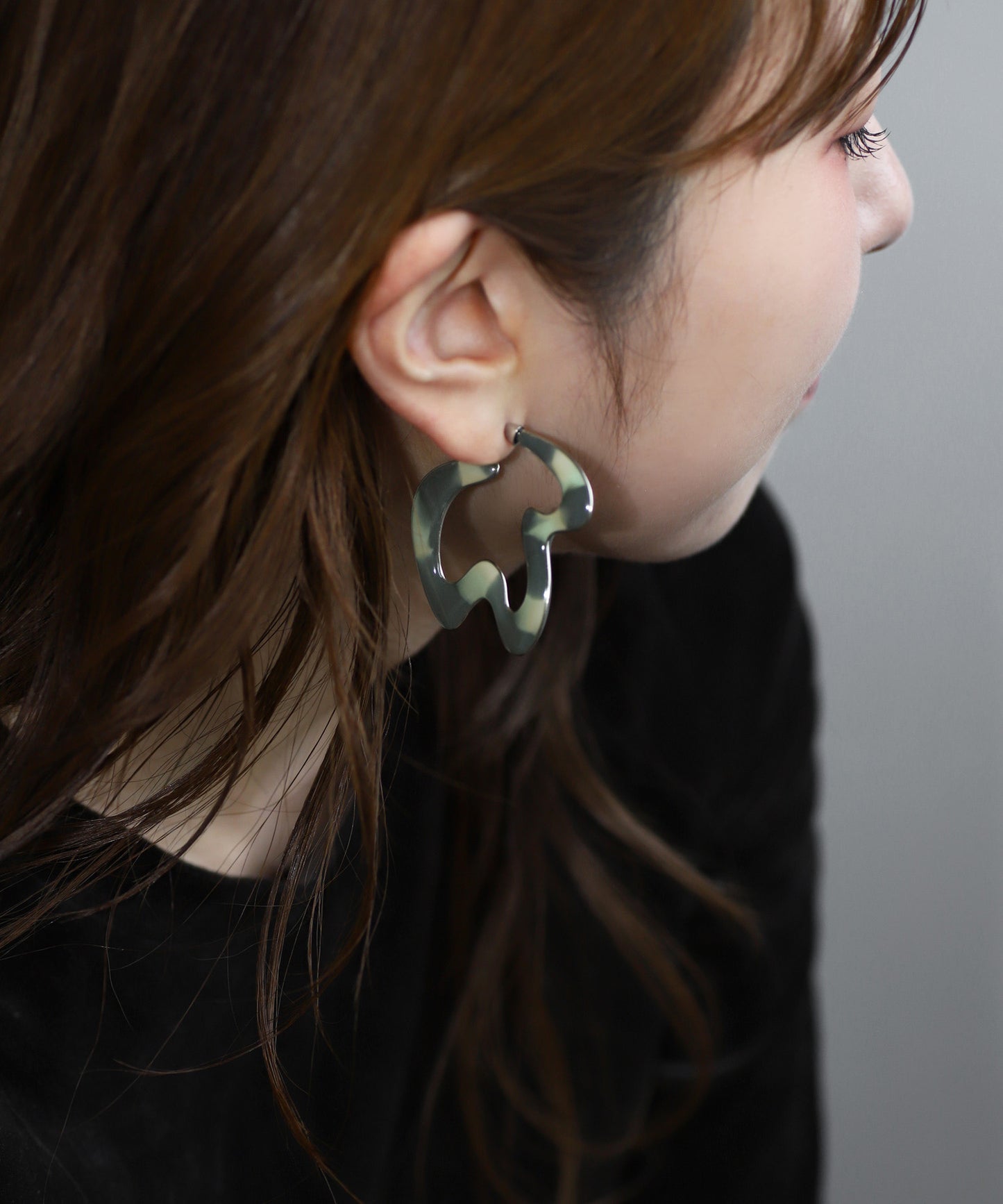 Marble Nuance Hoop Earrings