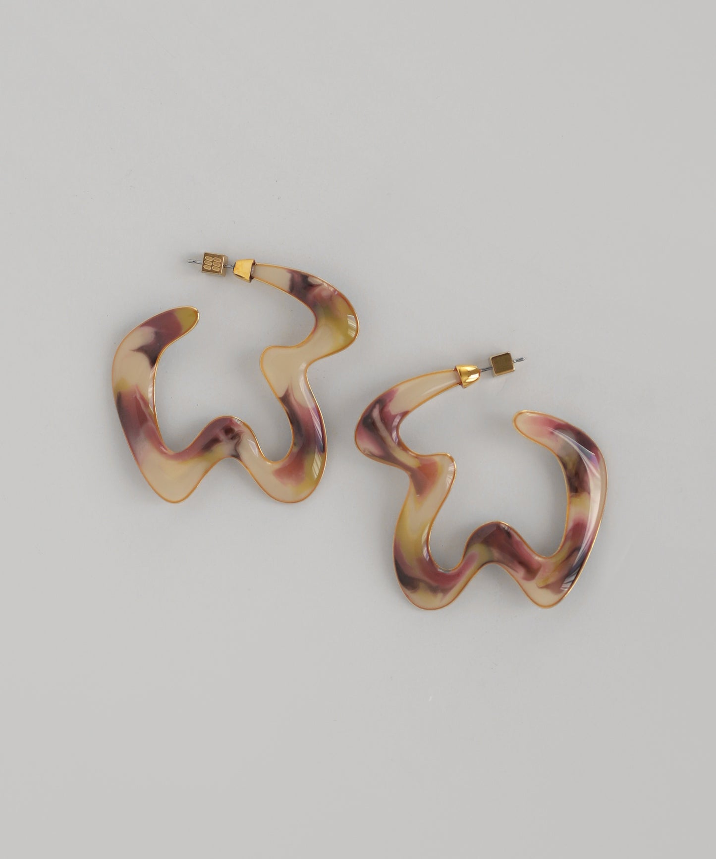 Marble Nuance Hoop Earrings