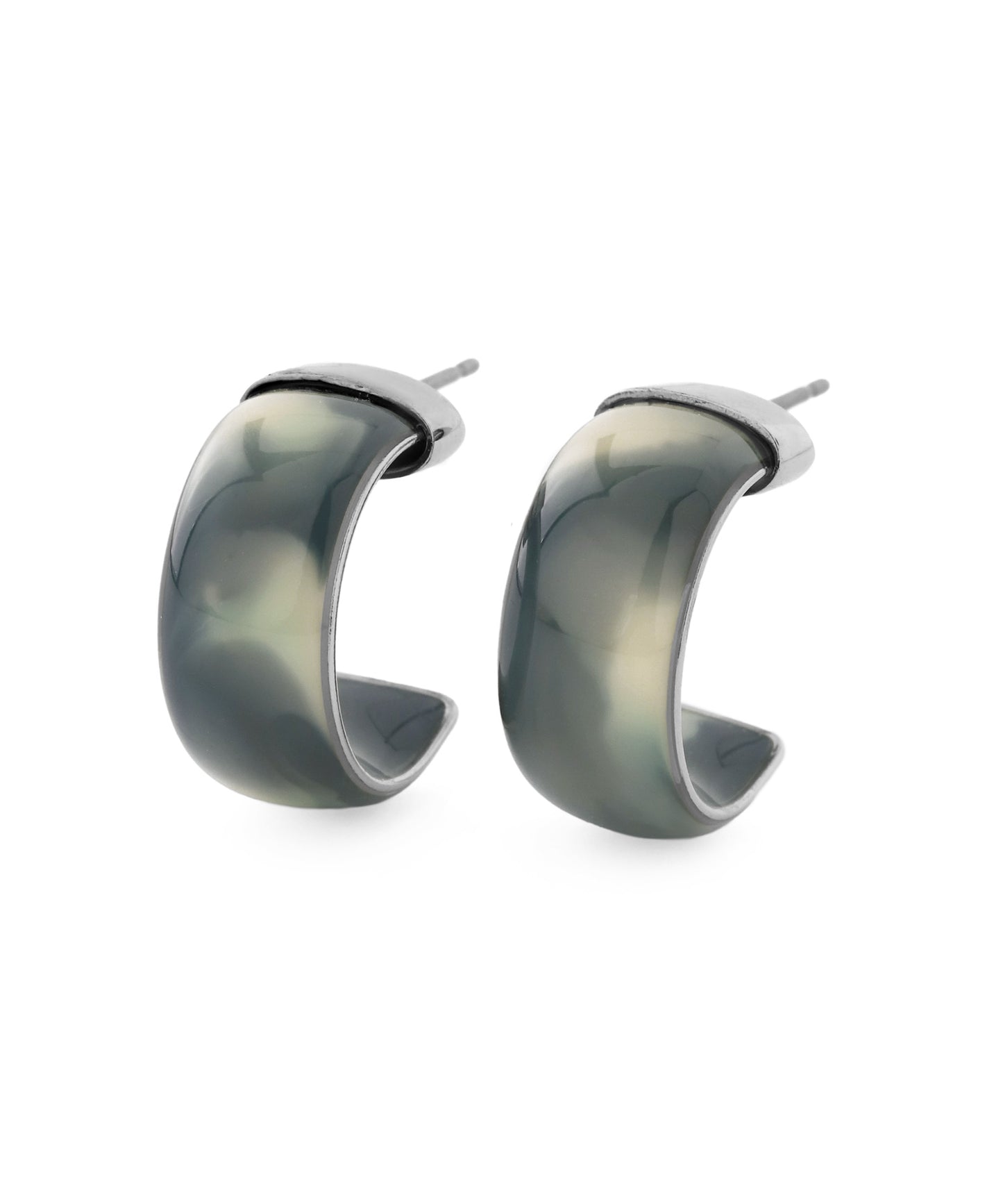 Marble Hoop Earrings