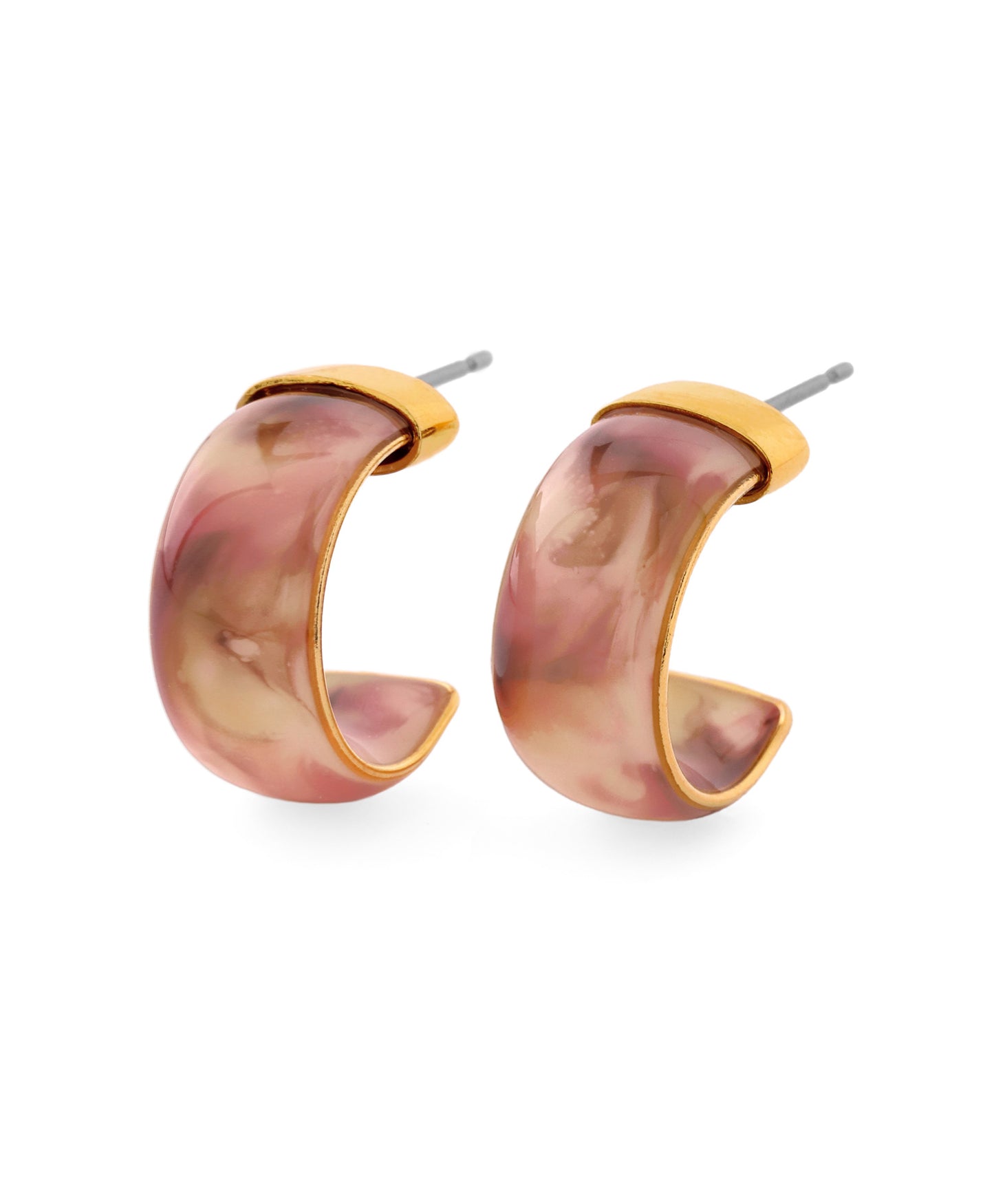 Marble Hoop Earrings