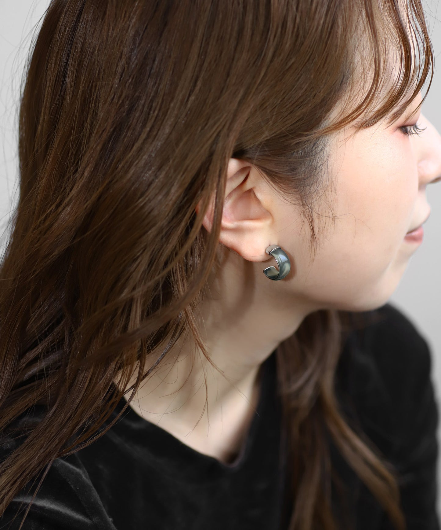 Marble Hoop Earrings