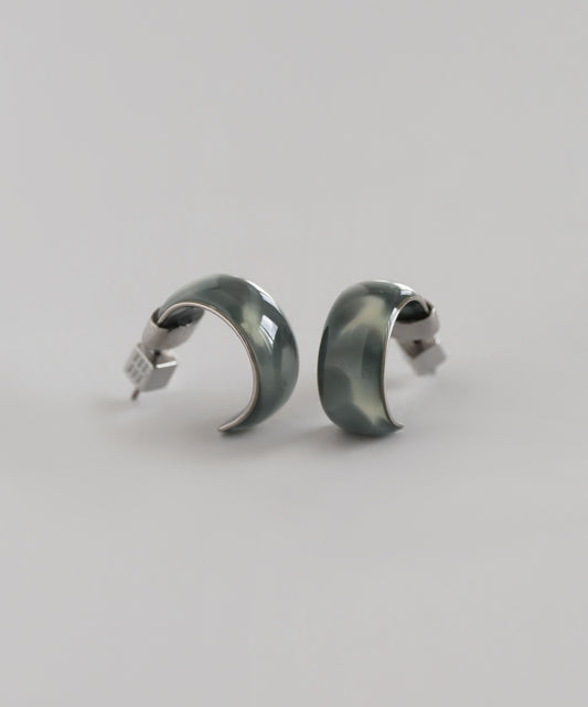 Marble Hoop Earrings