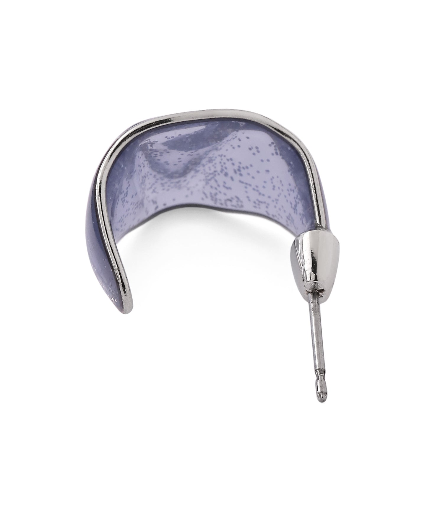 Clear Color Wide Hoop Earrings