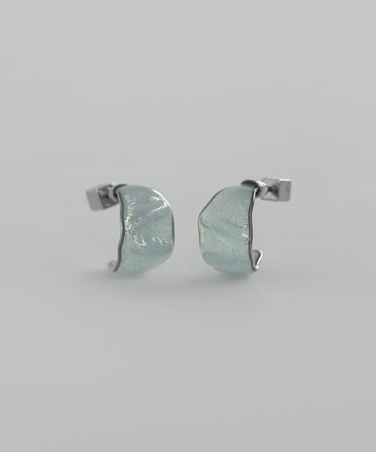Clear Color Wide Hoop Earrings