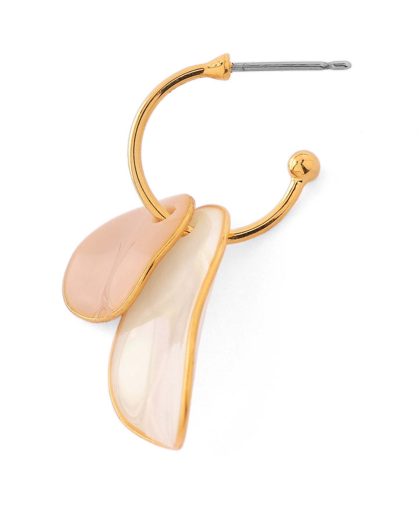 Marble Plate Hoop Earrings