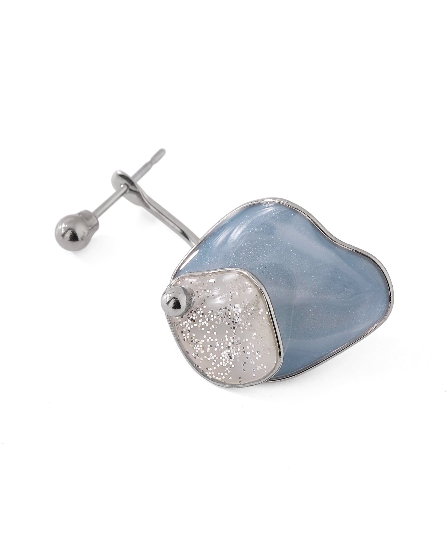 Bicolor Plate 2-Way Earrings