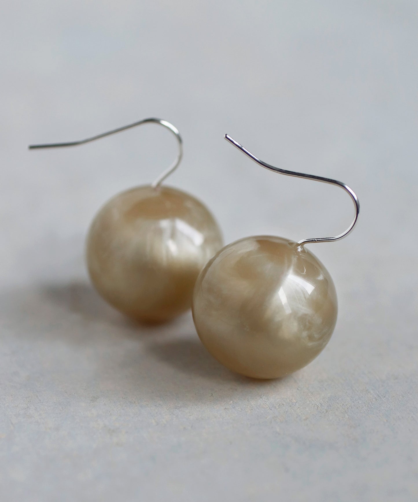 Voluminous Sphere Hook Earrings