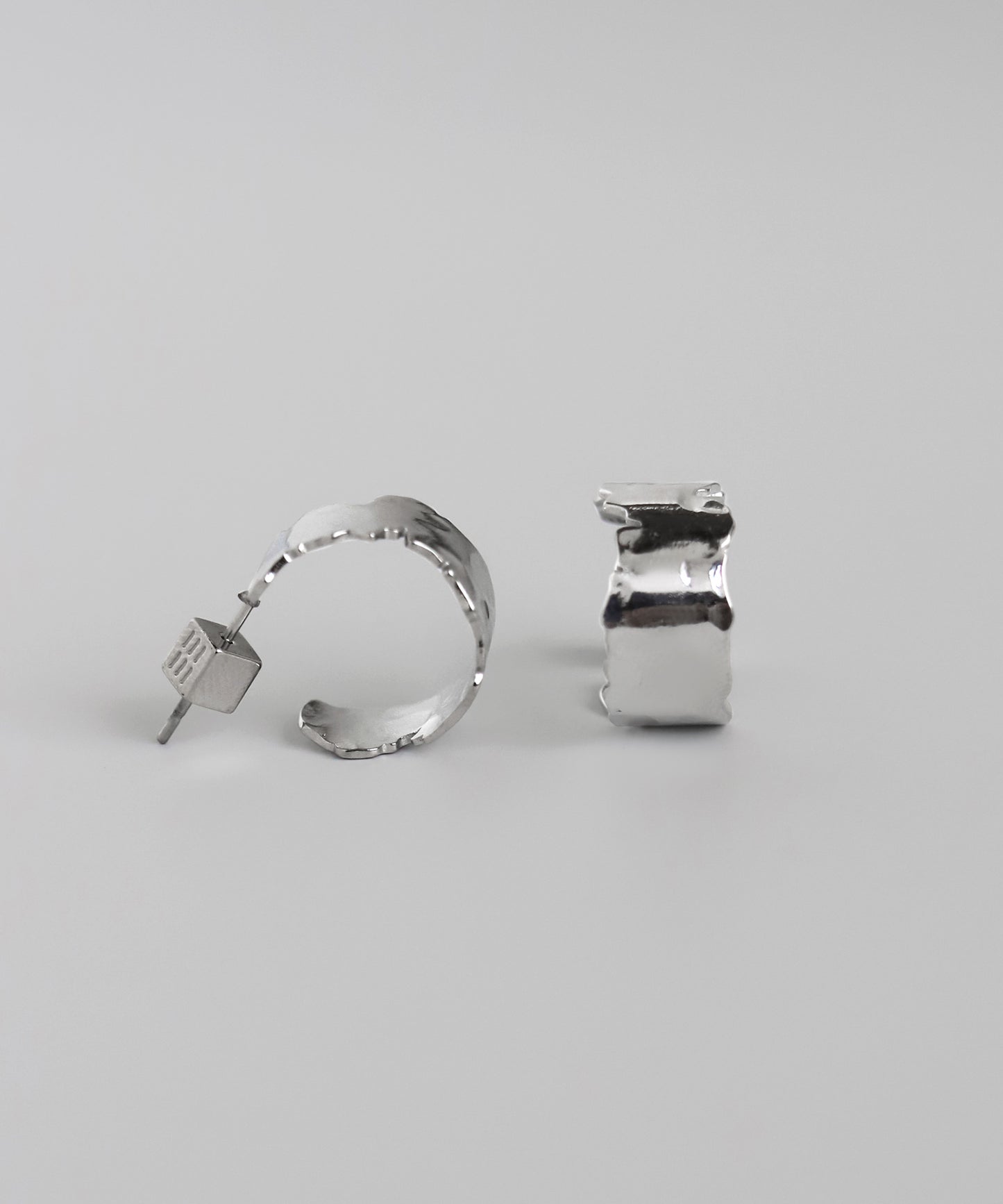 【Stainless Steel IP】Wide Hoop Earrings