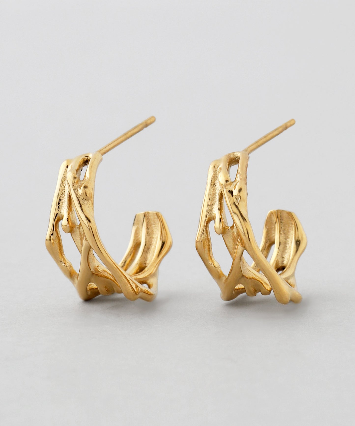 【Stainless Steel IP】Design Hoop Earrings