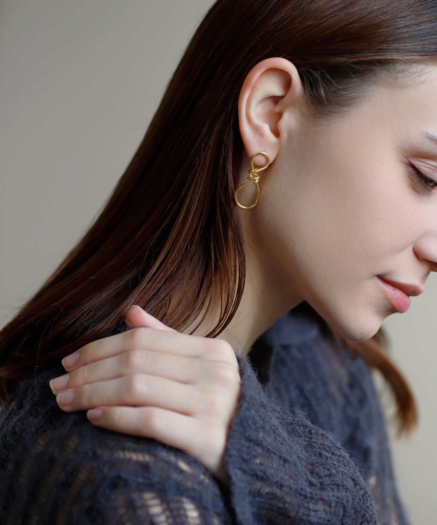 Metal Knot Earrings