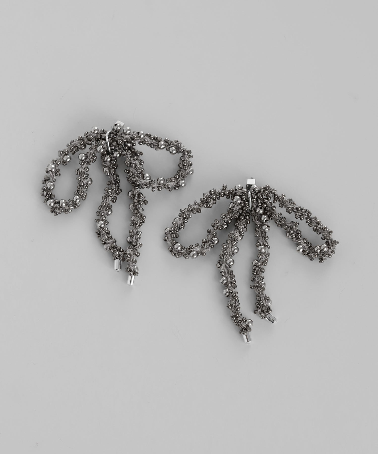 Ribbon Pierce/Earring [Silver925] | FICTION TOK