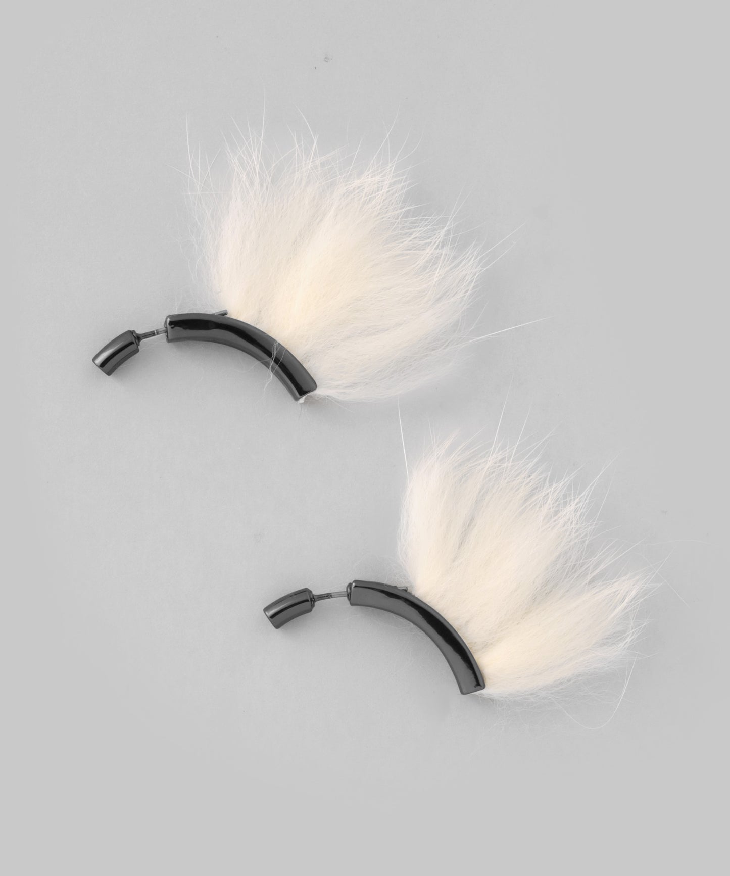 Eco Fur Arch Earrings