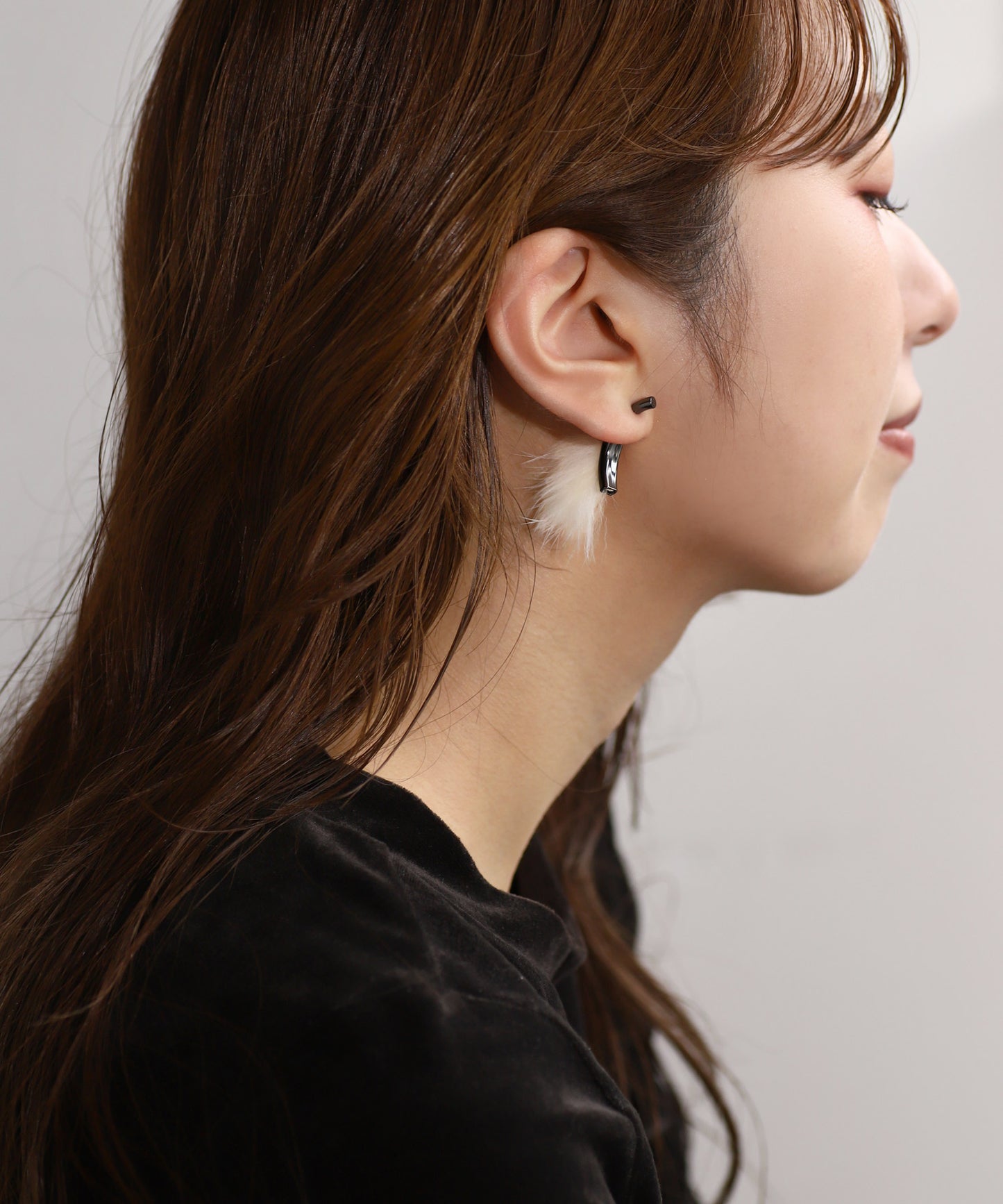 Eco Fur Arch Earrings