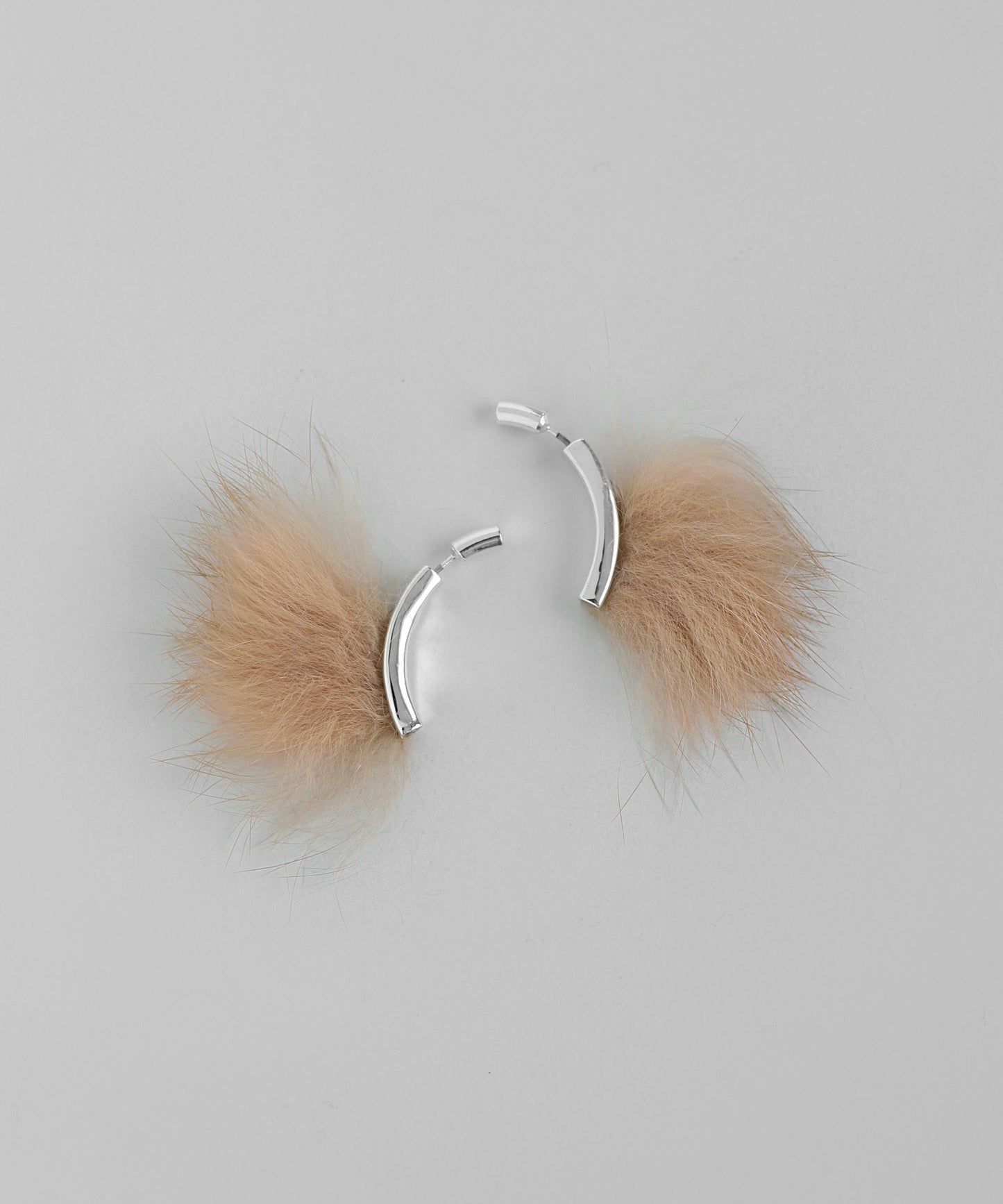 Eco Fur Arch Earrings