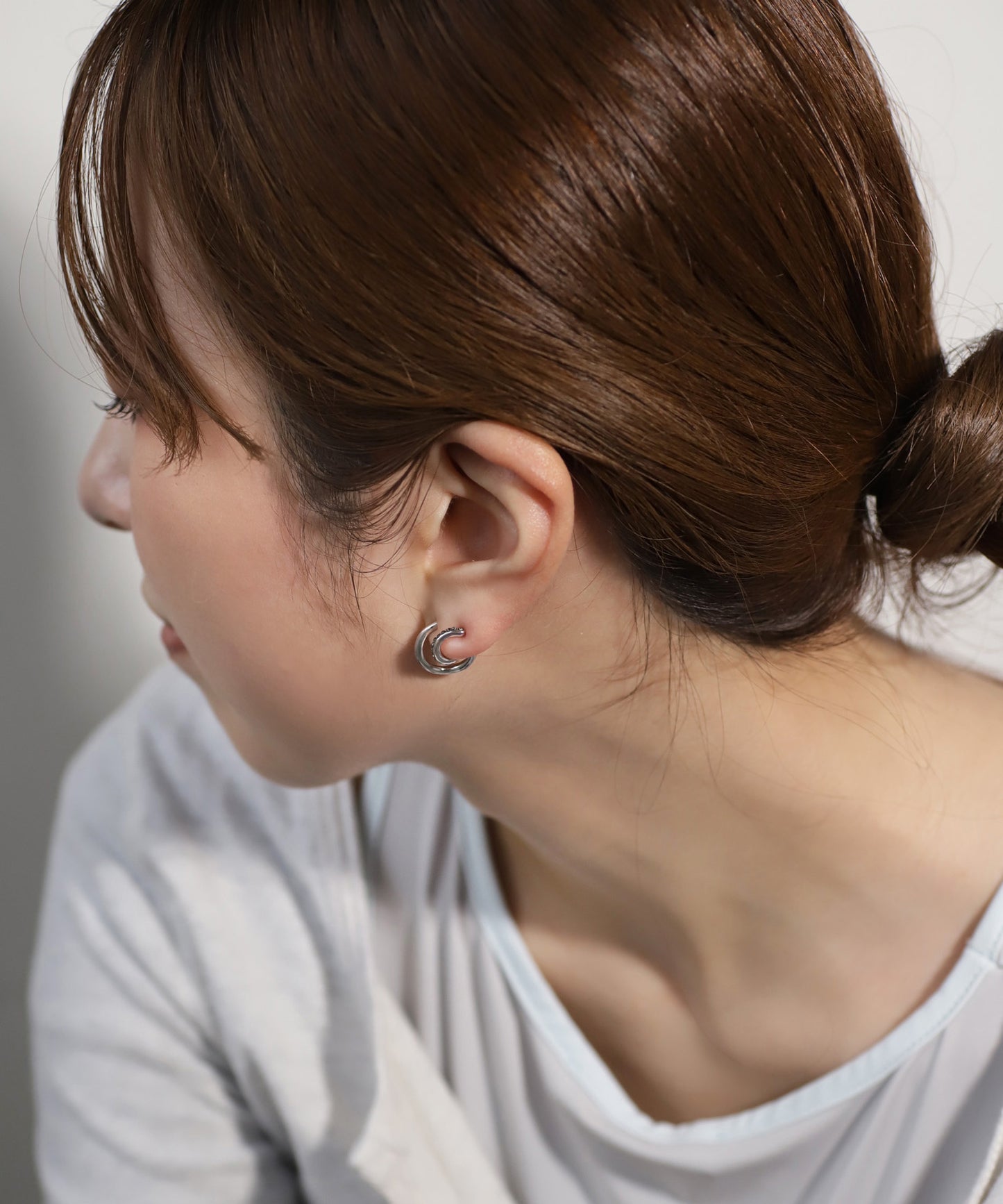 Double Line Bijou Earrings [Stainless Steel]