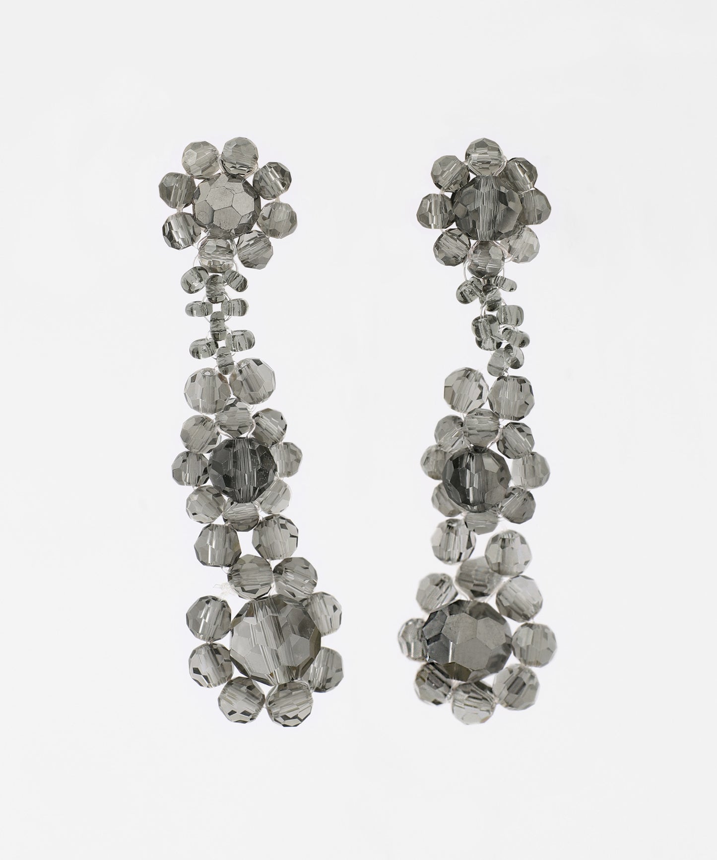 Glass Bead Flower Earrings