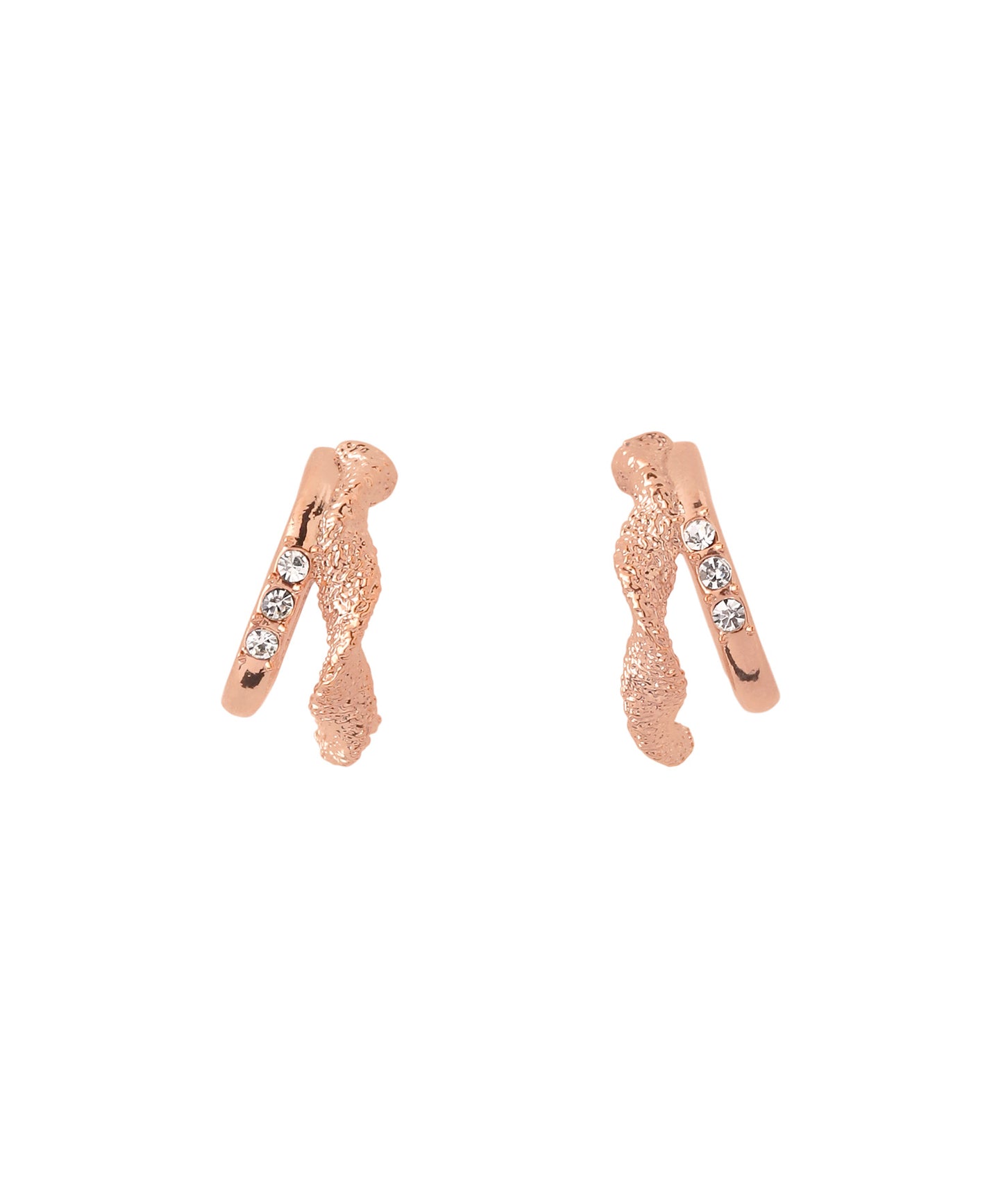 Bijou & Double Line Curved Earrings